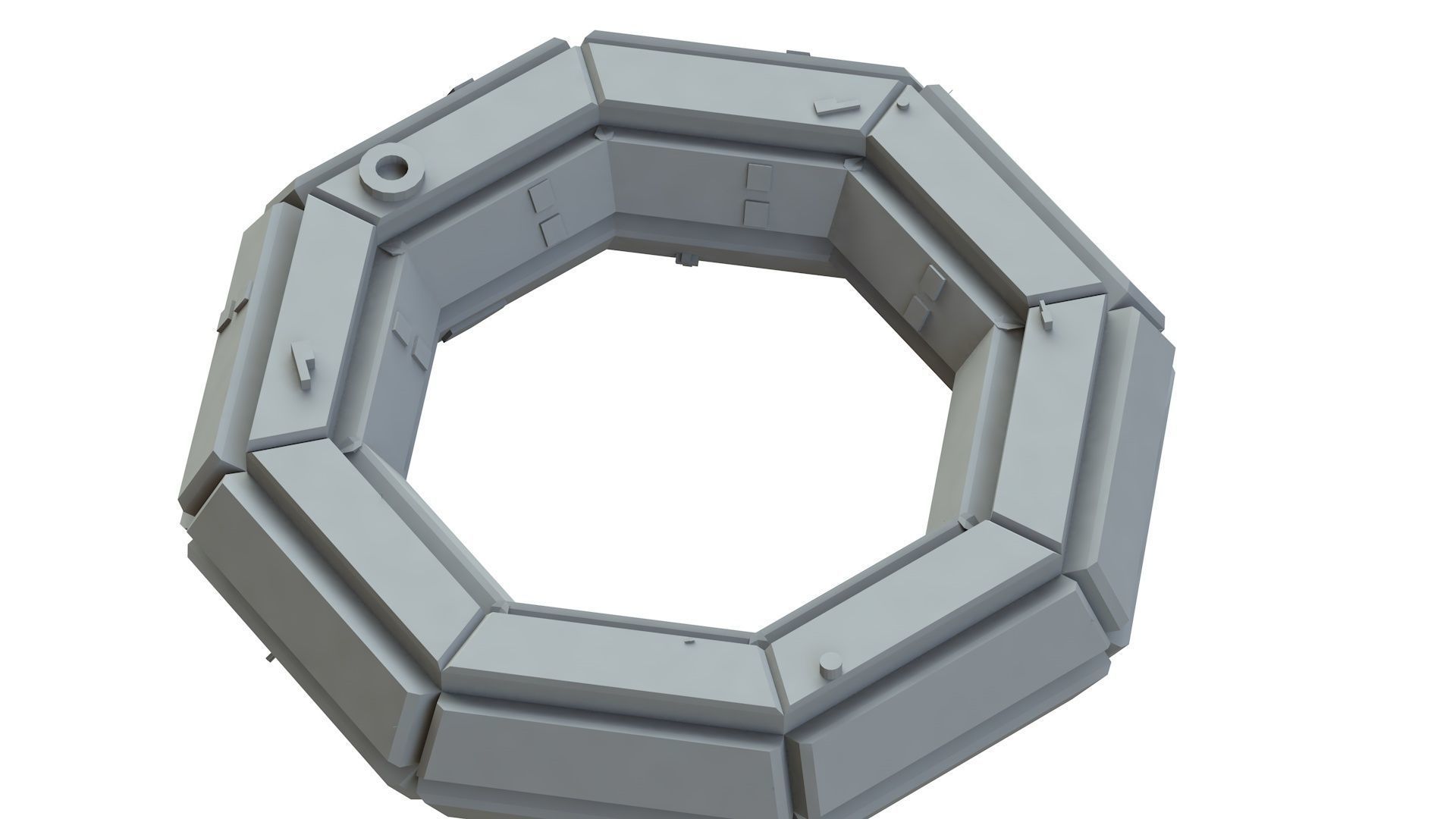 Sci Fi Object No 4298 Low Poly Low-poly 3D model_11