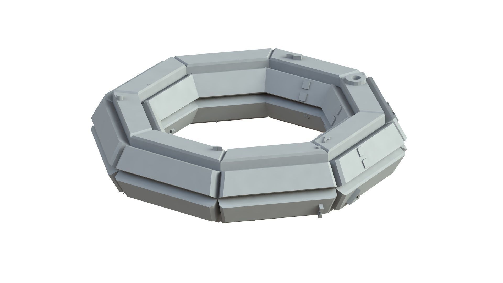 Sci Fi Object No 4298 Low Poly Low-poly 3D model_4