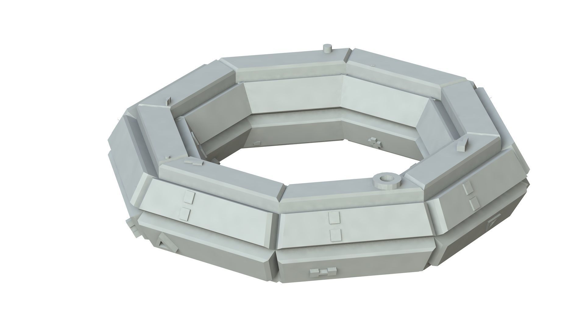 Sci Fi Object No 4298 Low Poly Low-poly 3D model_1