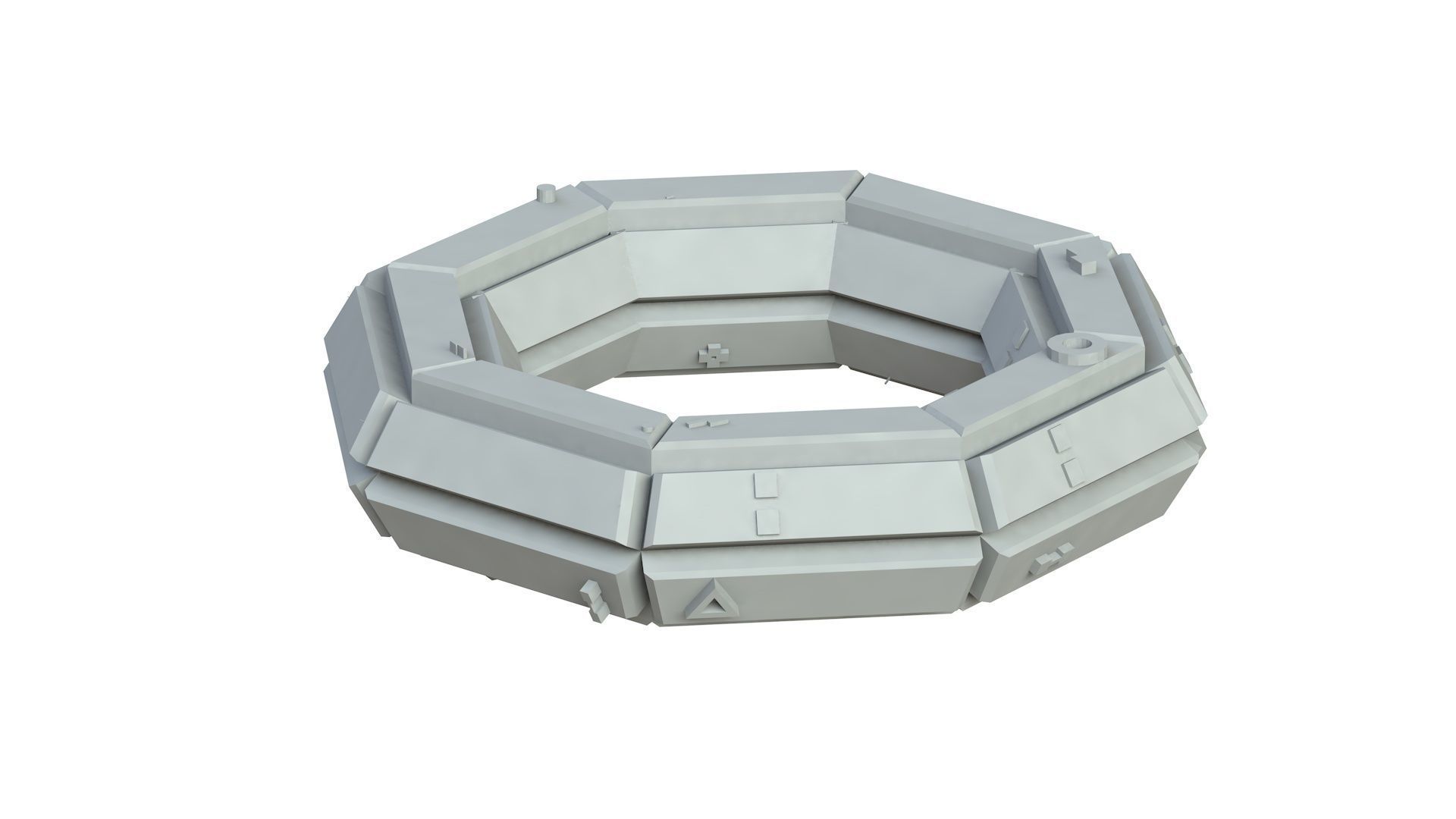 Sci Fi Object No 4298 Low Poly Low-poly 3D model_2