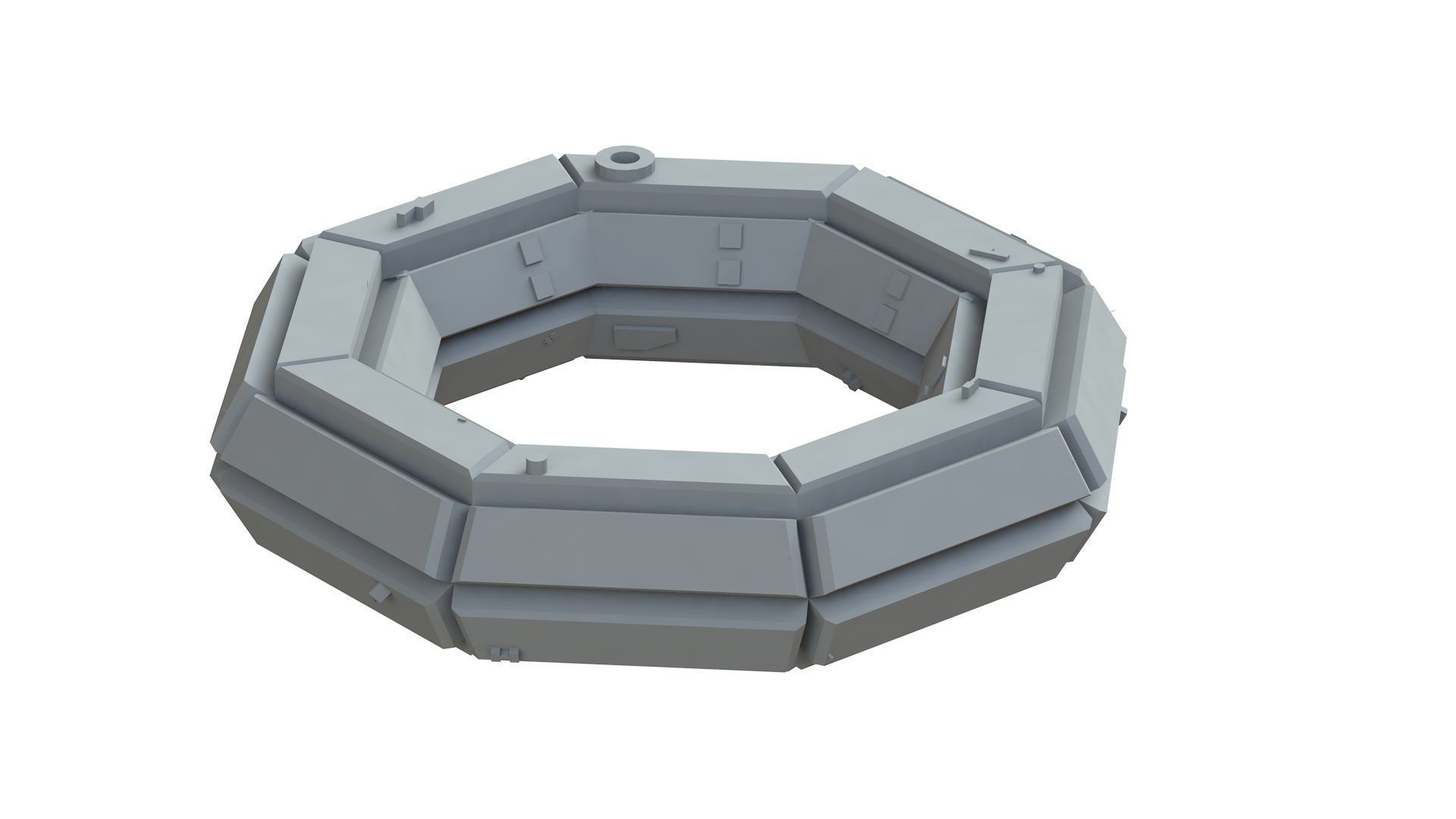 Sci Fi Object No 4298 Low Poly Low-poly 3D model_7