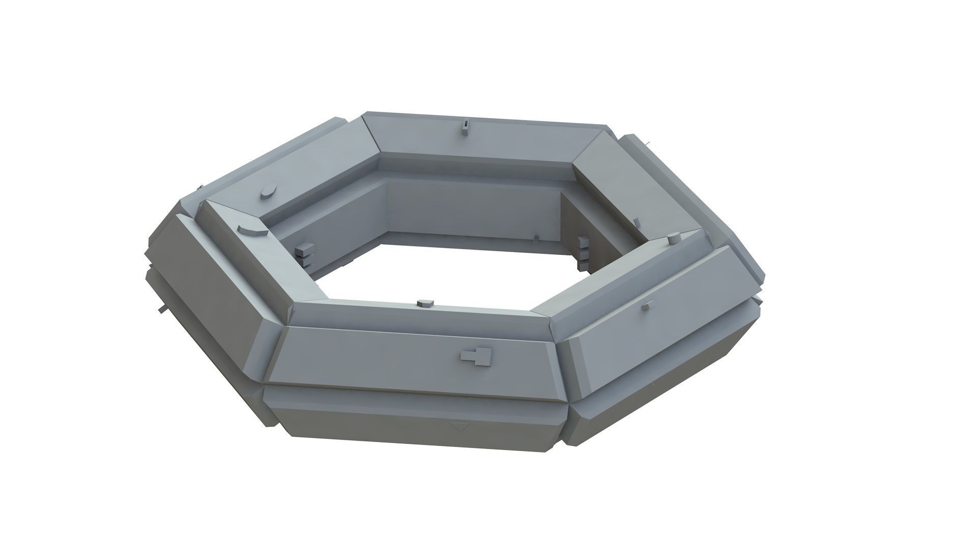 Sci Fi Object No 4272 Low Poly Low-poly 3D model_8