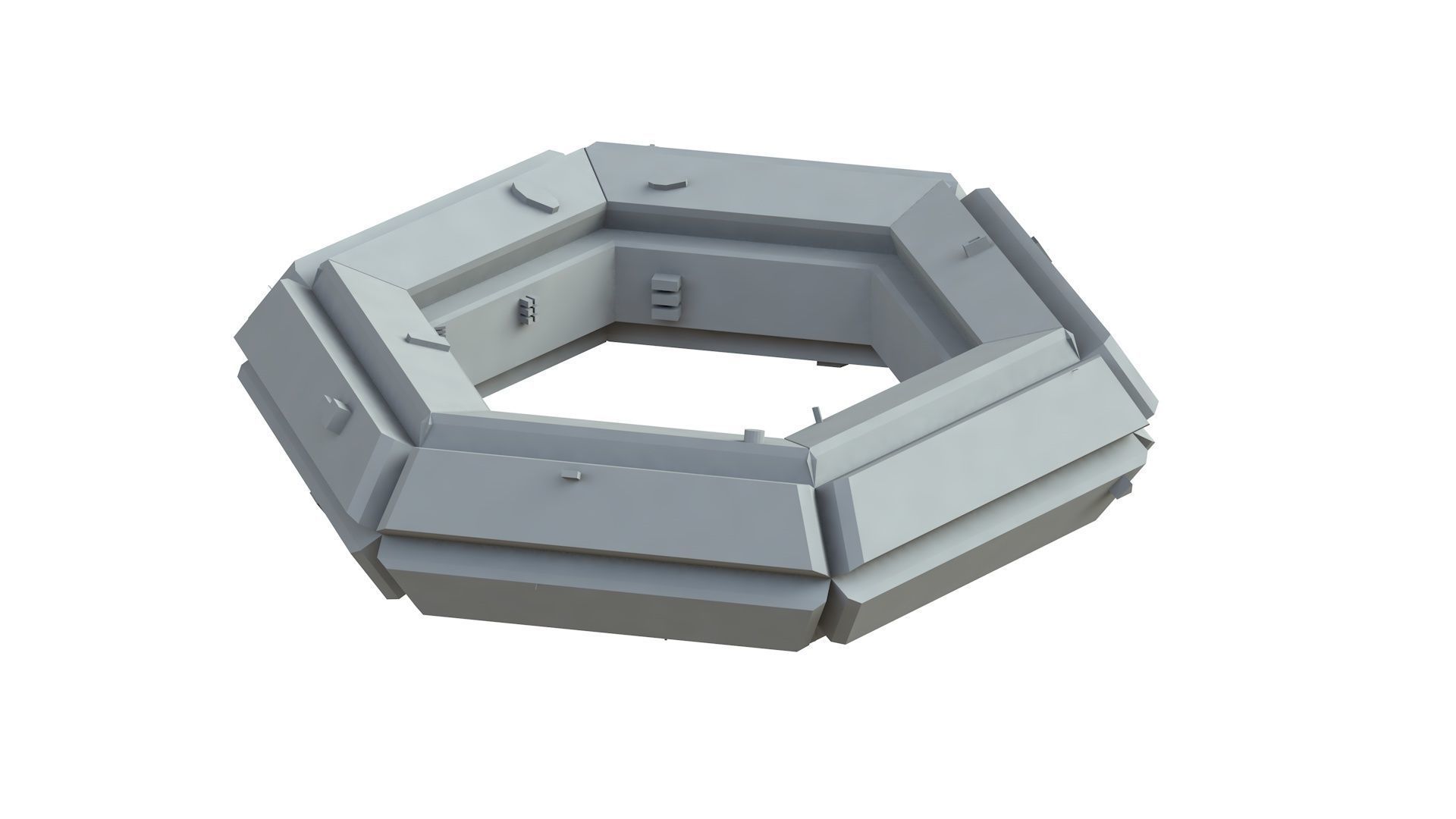 Sci Fi Object No 4272 Low Poly Low-poly 3D model_5