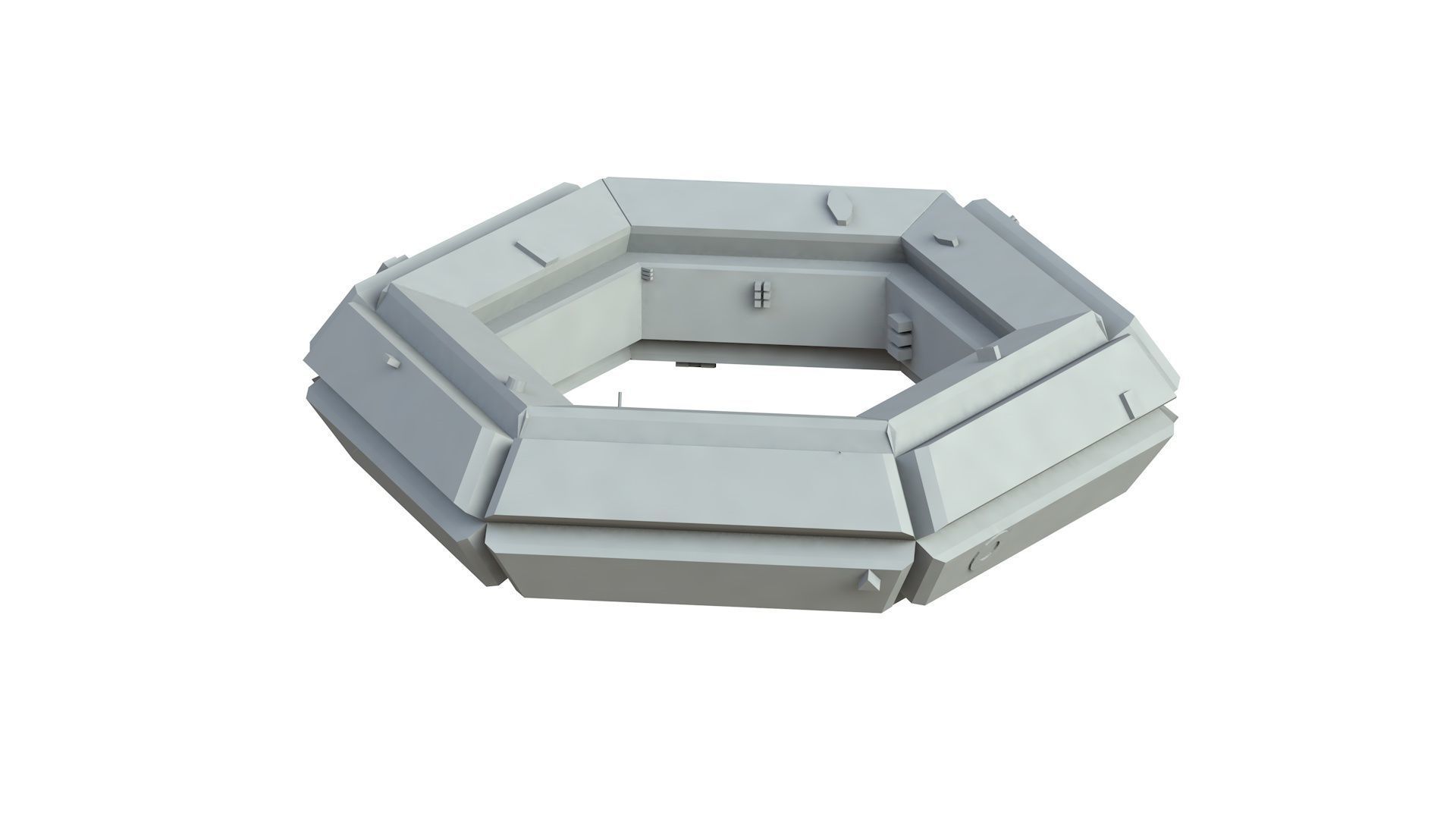 Sci Fi Object No 4272 Low Poly Low-poly 3D model_3