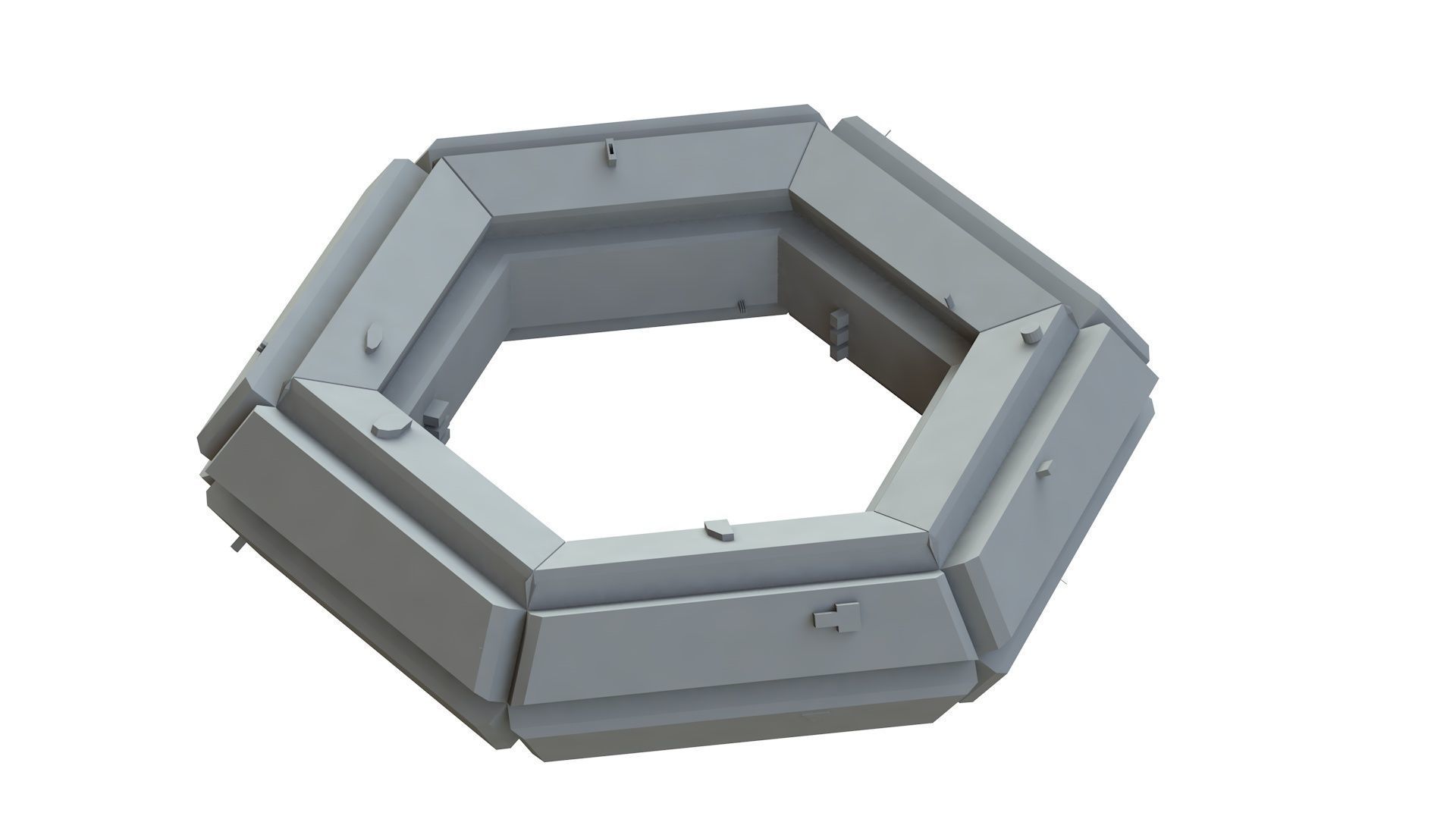 Sci Fi Object No 4272 Low Poly Low-poly 3D model_10