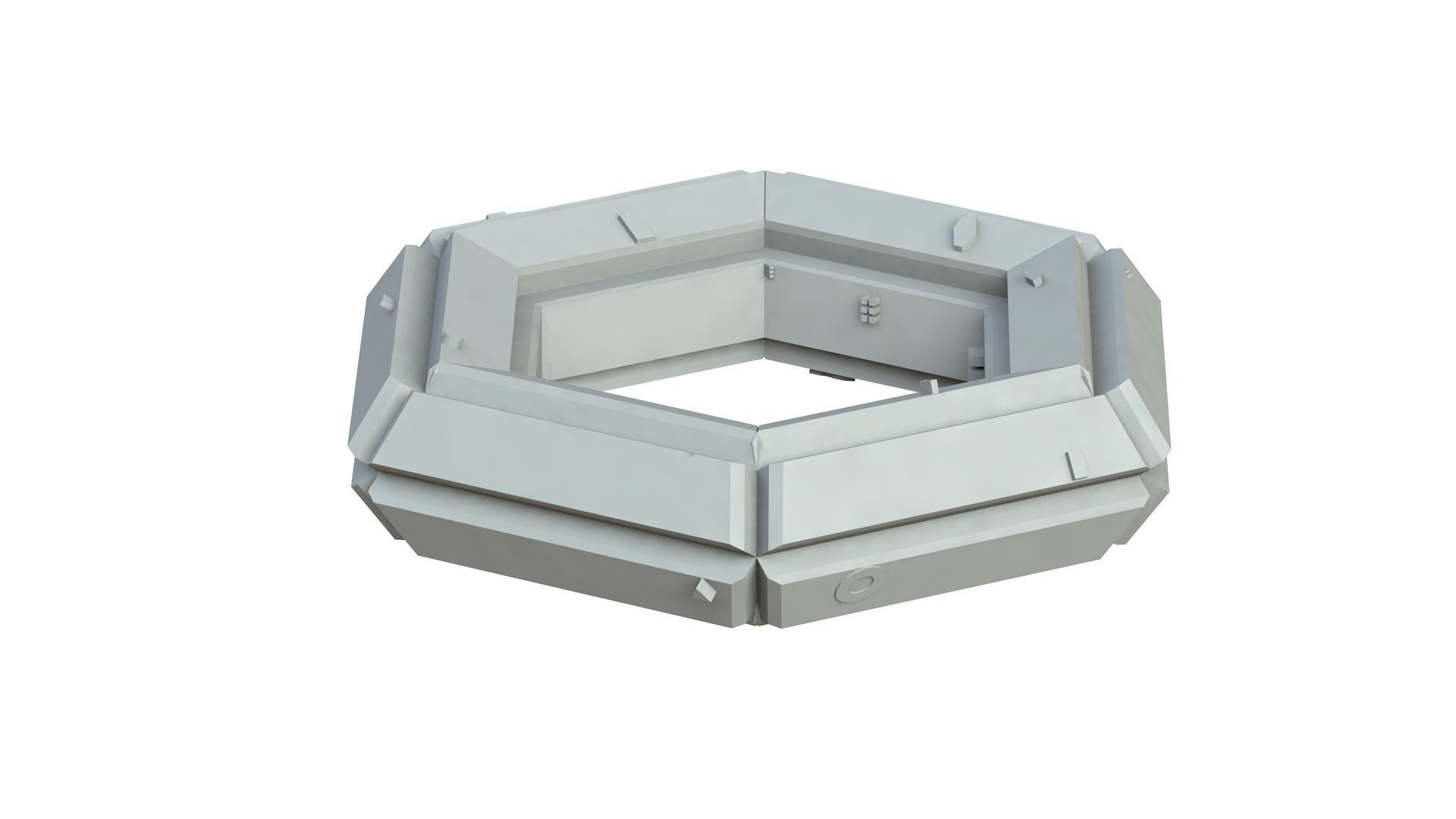 Sci Fi Object No 4272 Low Poly Low-poly 3D model_2