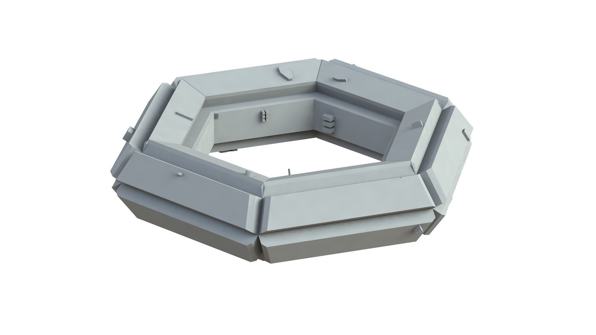 Sci Fi Object No 4272 Low Poly Low-poly 3D model_4