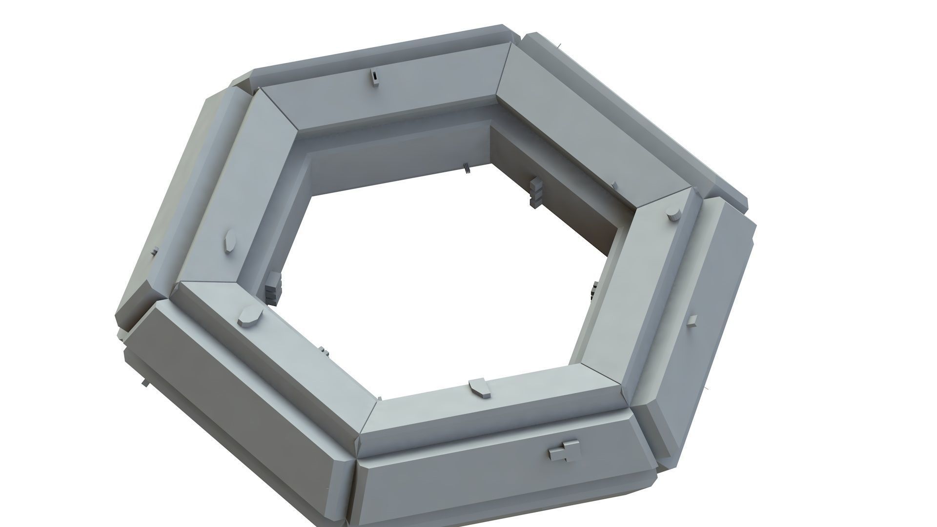 Sci Fi Object No 4272 Low Poly Low-poly 3D model_11