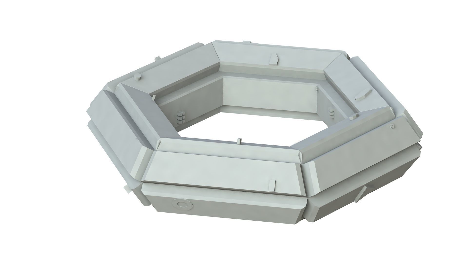 Sci Fi Object No 4272 Low Poly Low-poly 3D model_1