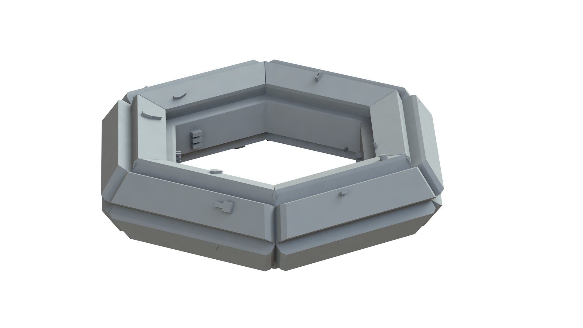 Sci Fi Object No 4272 Low Poly Low-poly 3D model_7