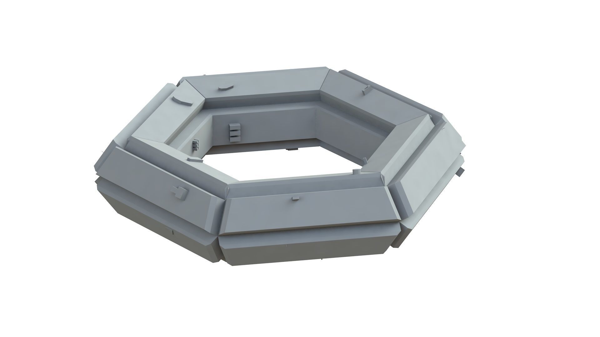 Sci Fi Object No 4272 Low Poly Low-poly 3D model_6