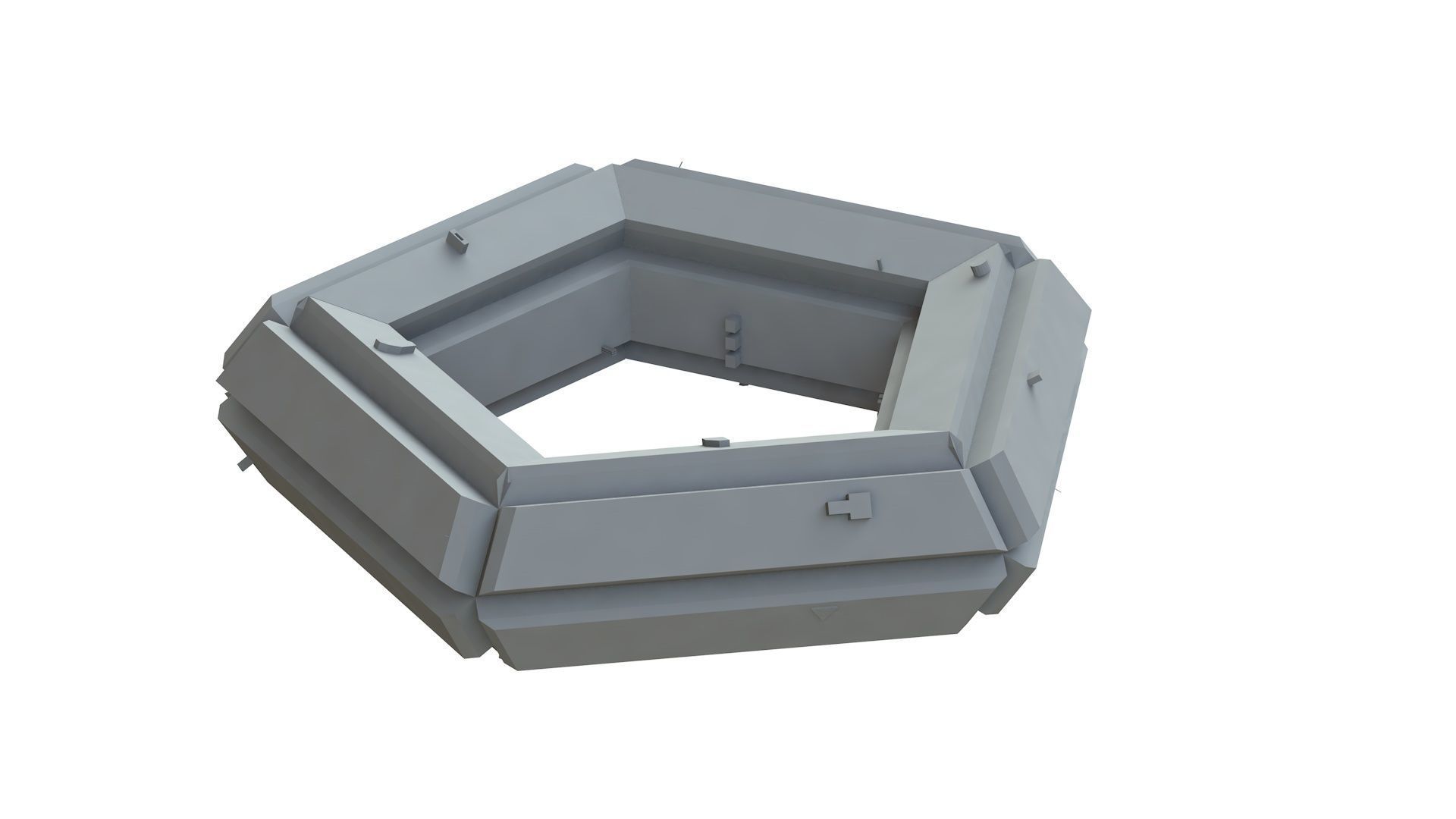 Sci Fi Object No 4266 Low Poly Low-poly 3D model_8