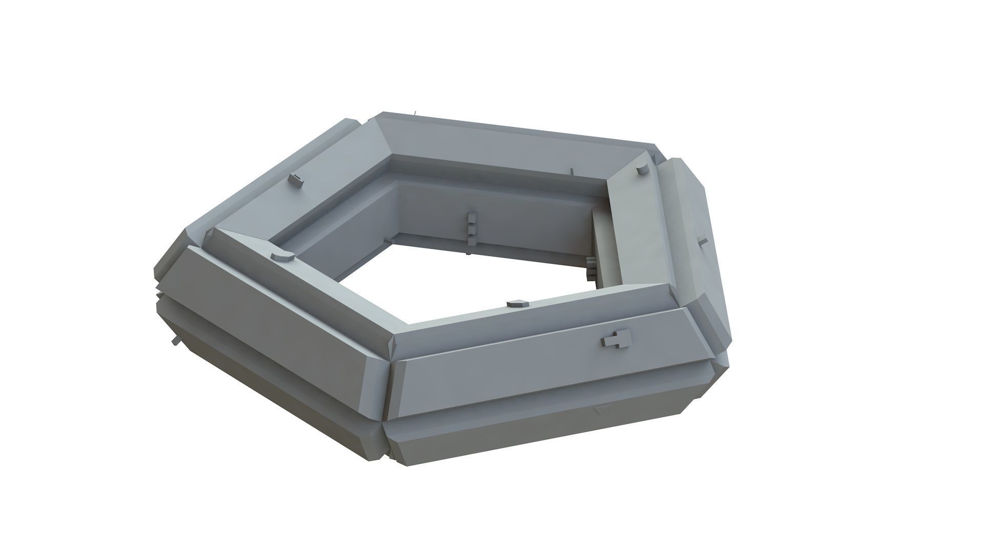 Sci Fi Object No 4266 Low Poly Low-poly 3D model_9