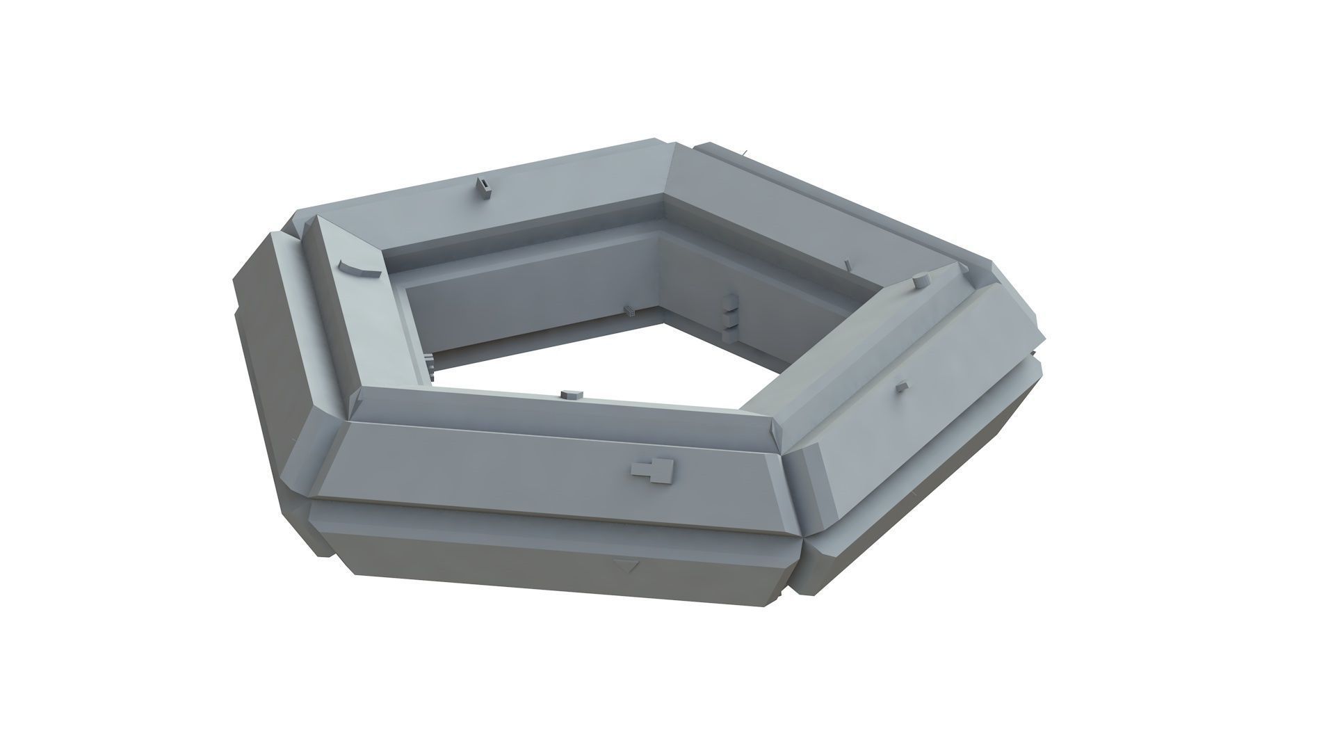 Sci Fi Object No 4266 Low Poly Low-poly 3D model_7