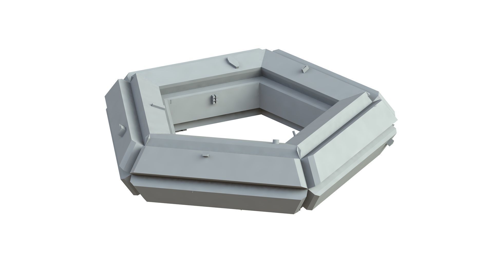 Sci Fi Object No 4266 Low Poly Low-poly 3D model_4