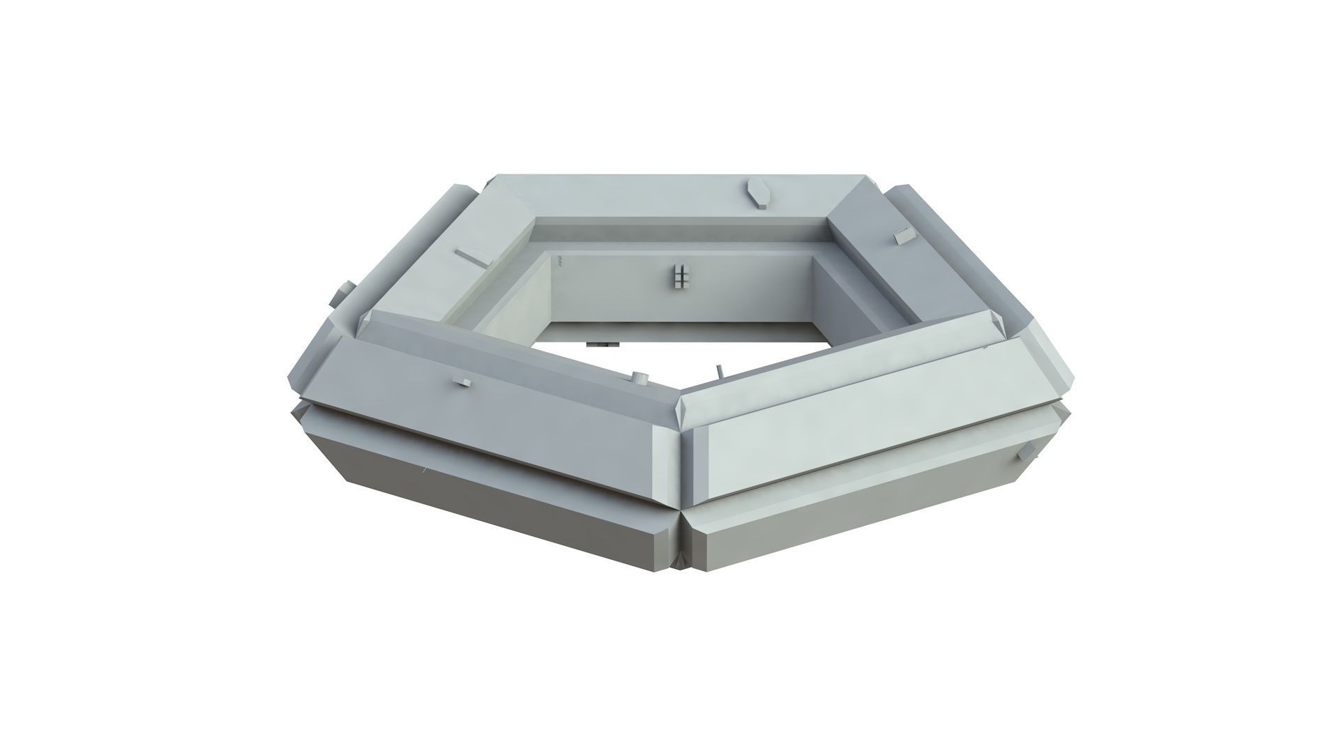 Sci Fi Object No 4266 Low Poly Low-poly 3D model_3