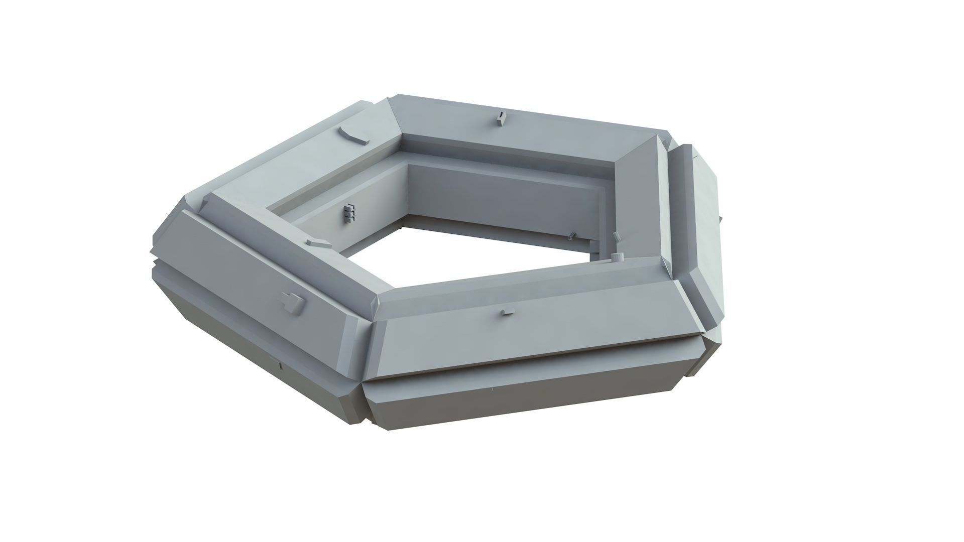 Sci Fi Object No 4266 Low Poly Low-poly 3D model_5