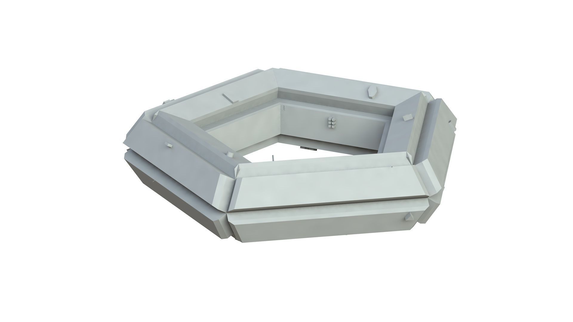 Sci Fi Object No 4266 Low Poly Low-poly 3D model_2