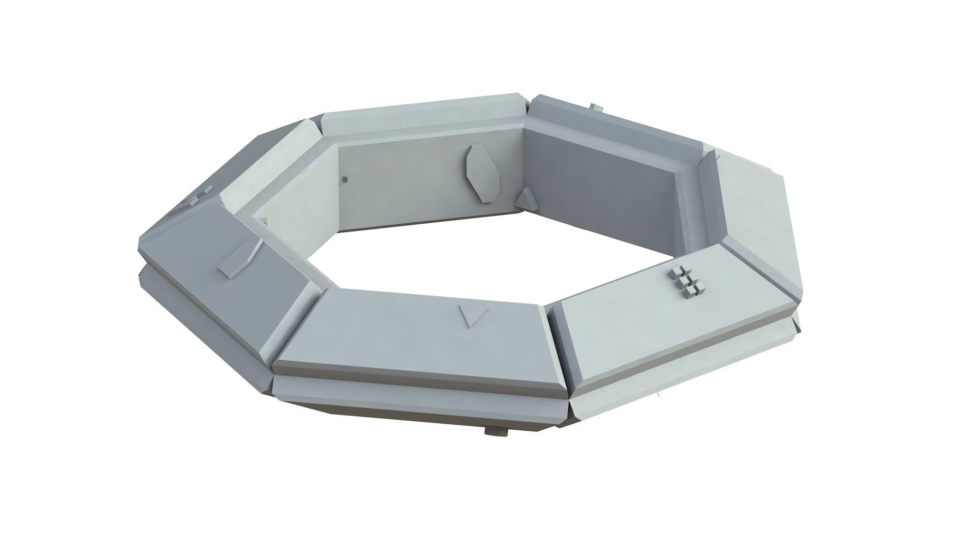 Sci Fi Object No 3955 Low Poly Low-poly 3D model_4