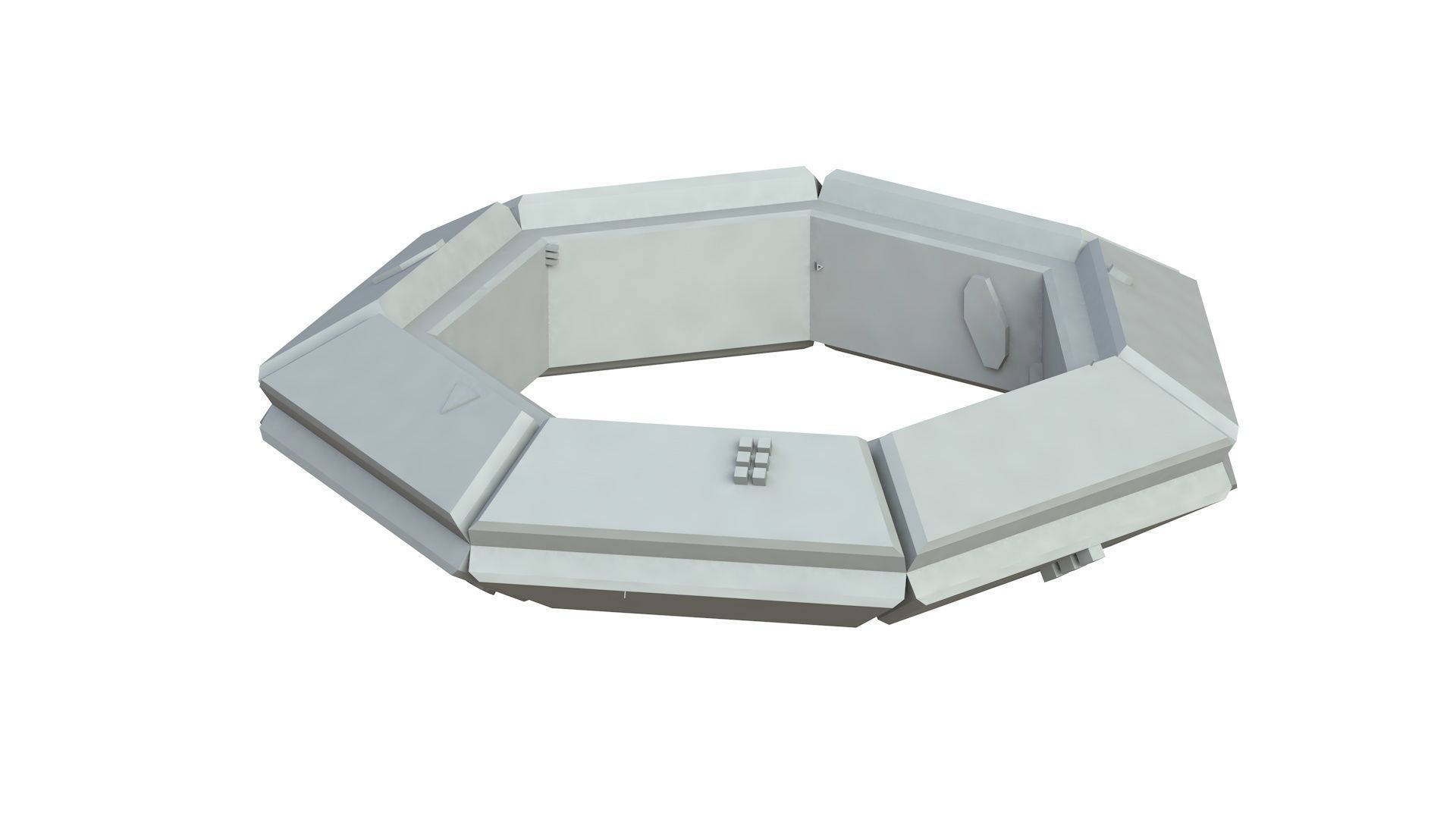 Sci Fi Object No 3955 Low Poly Low-poly 3D model_2