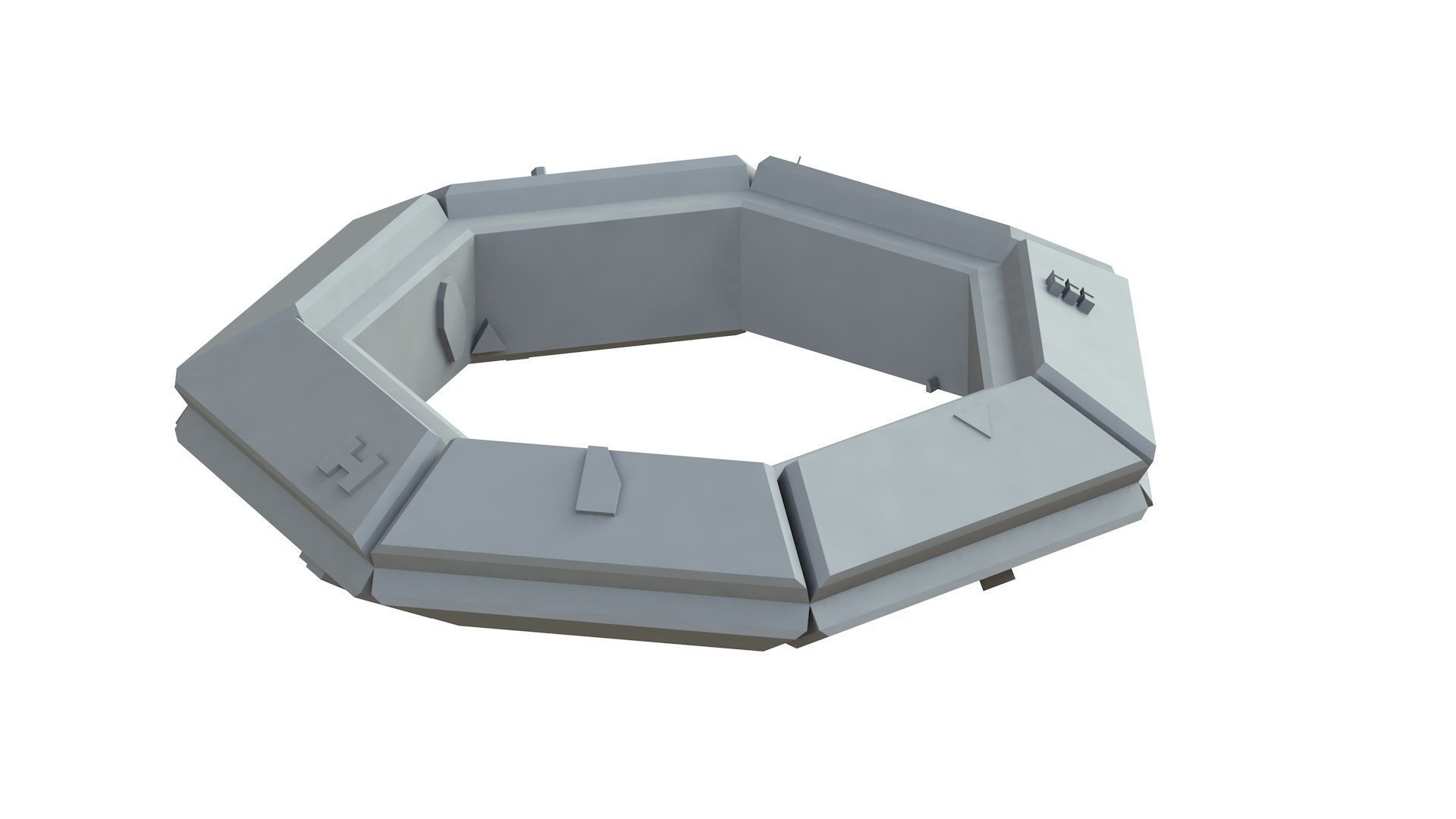 Sci Fi Object No 3955 Low Poly Low-poly 3D model_6