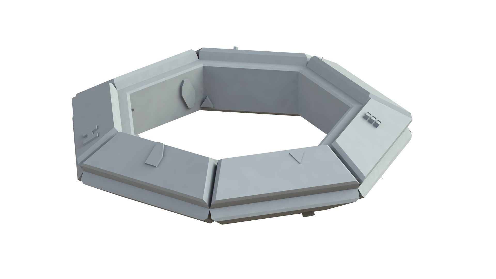 Sci Fi Object No 3955 Low Poly Low-poly 3D model_5