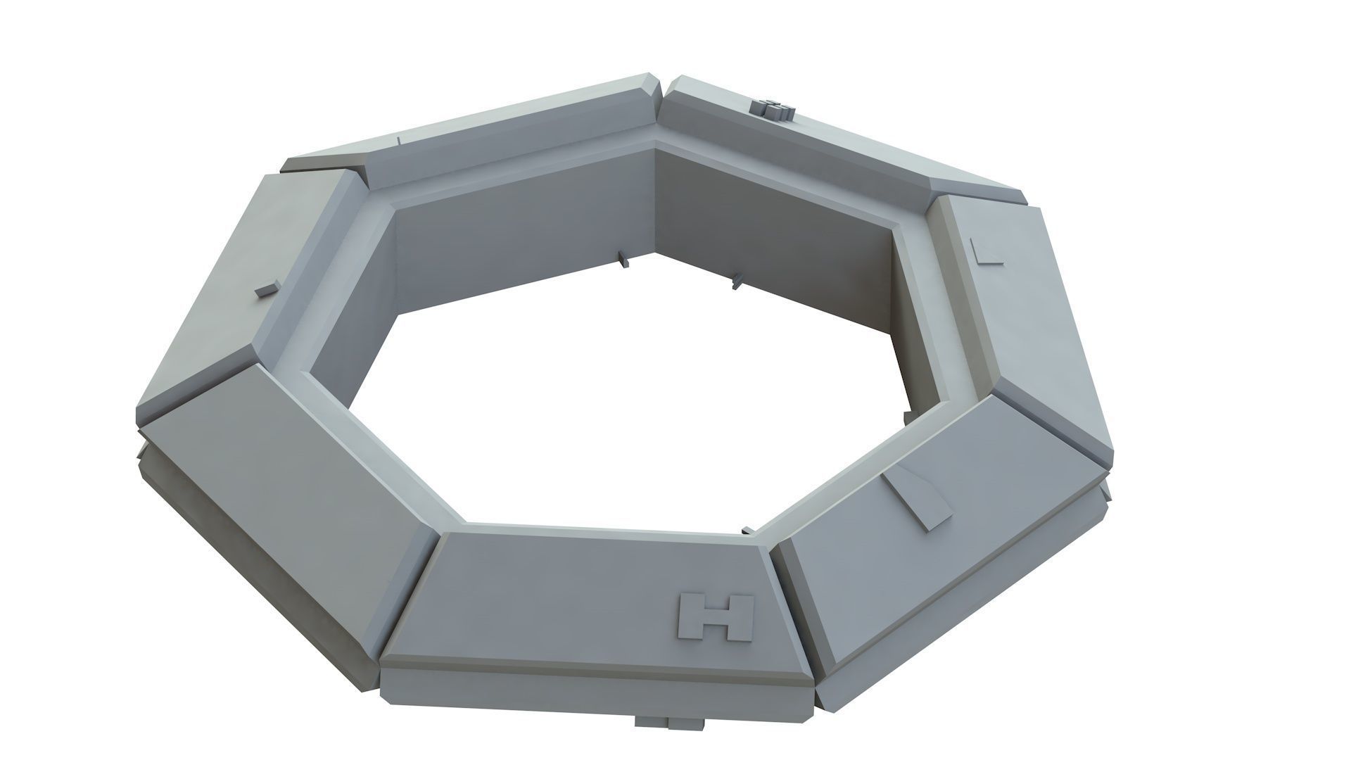 Sci Fi Object No 3955 Low Poly Low-poly 3D model_10