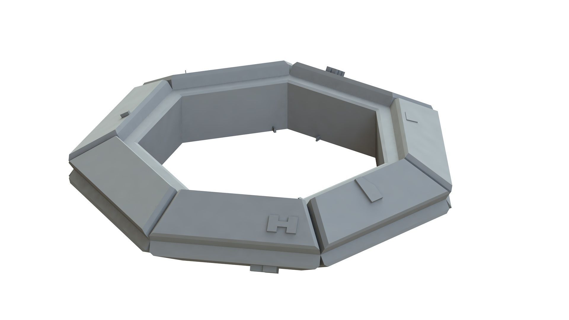 Sci Fi Object No 3955 Low Poly Low-poly 3D model_9