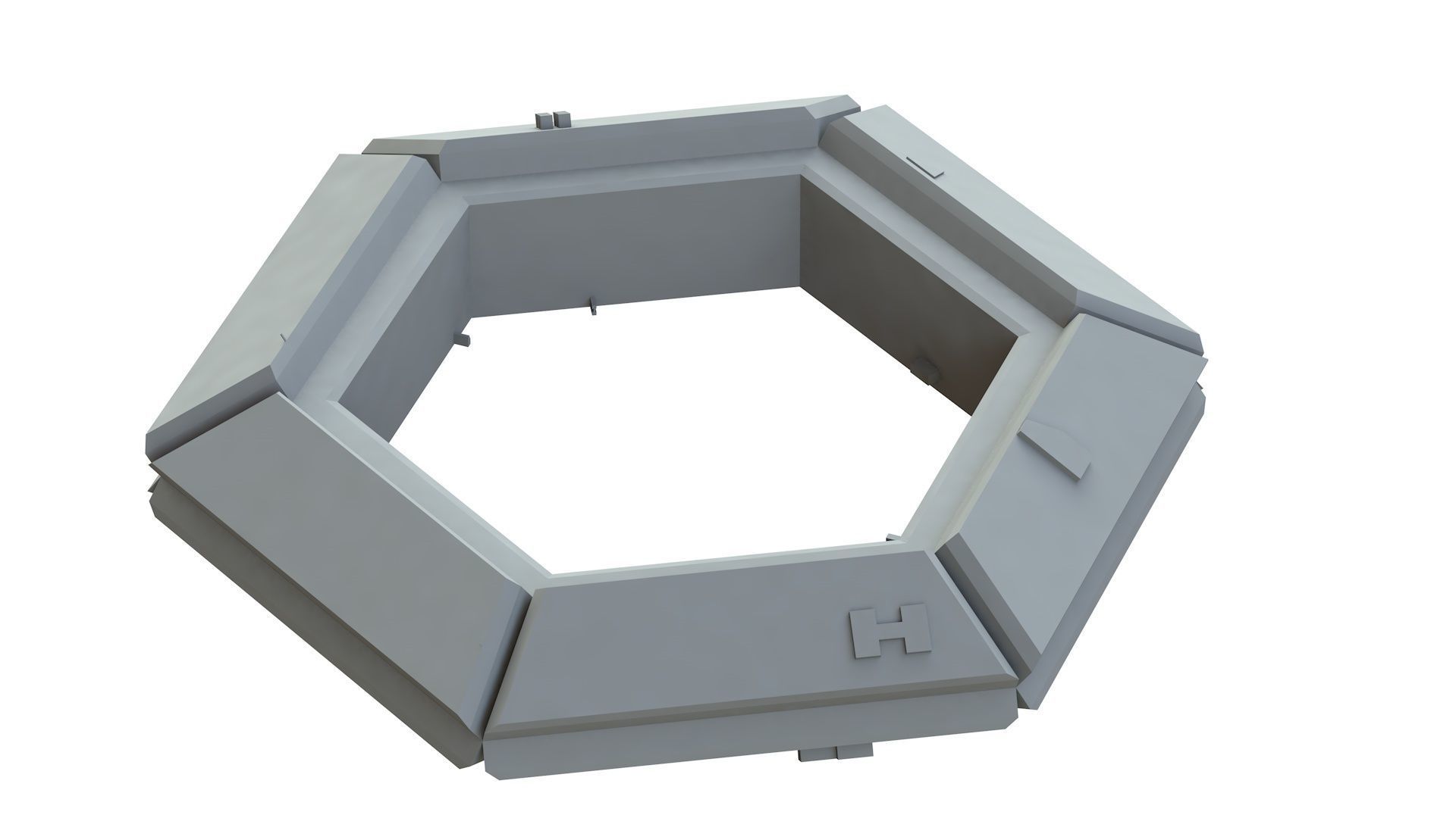 Sci Fi Object No 3917 Low Poly Low-poly 3D model_10