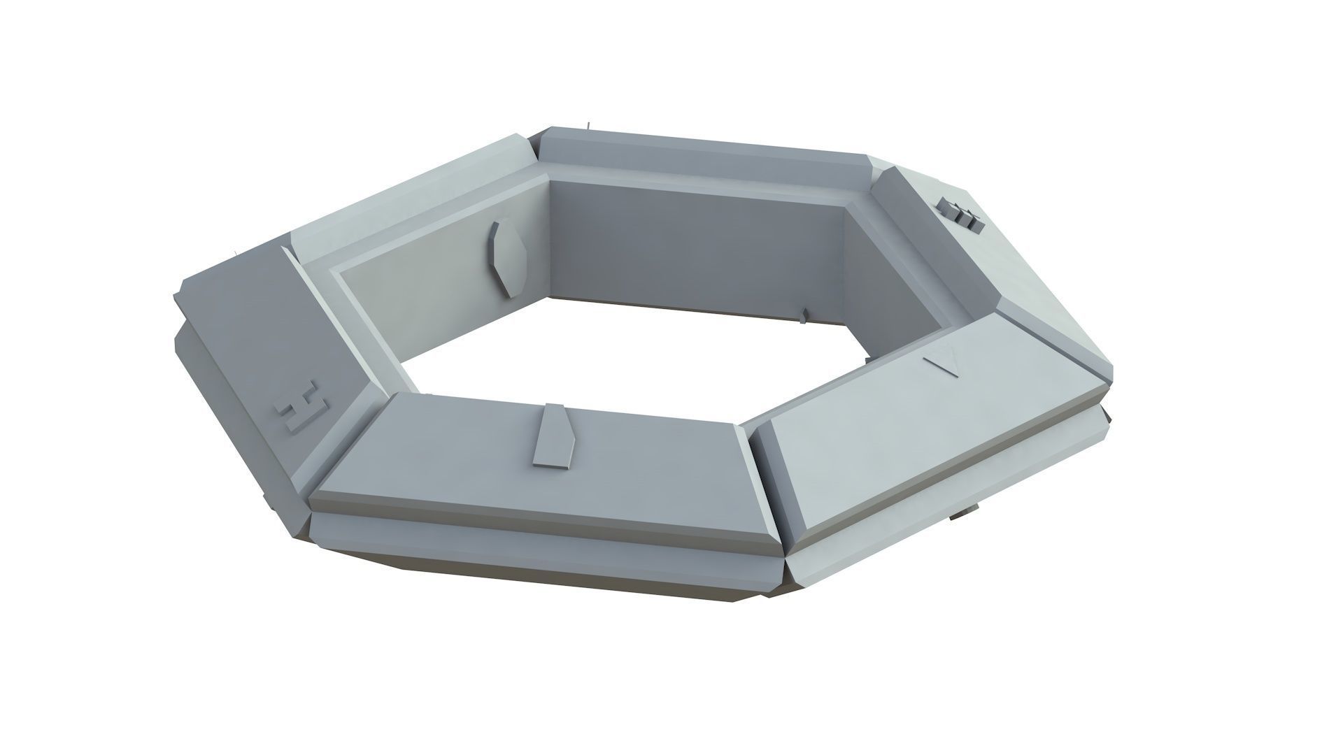 Sci Fi Object No 3917 Low Poly Low-poly 3D model_5