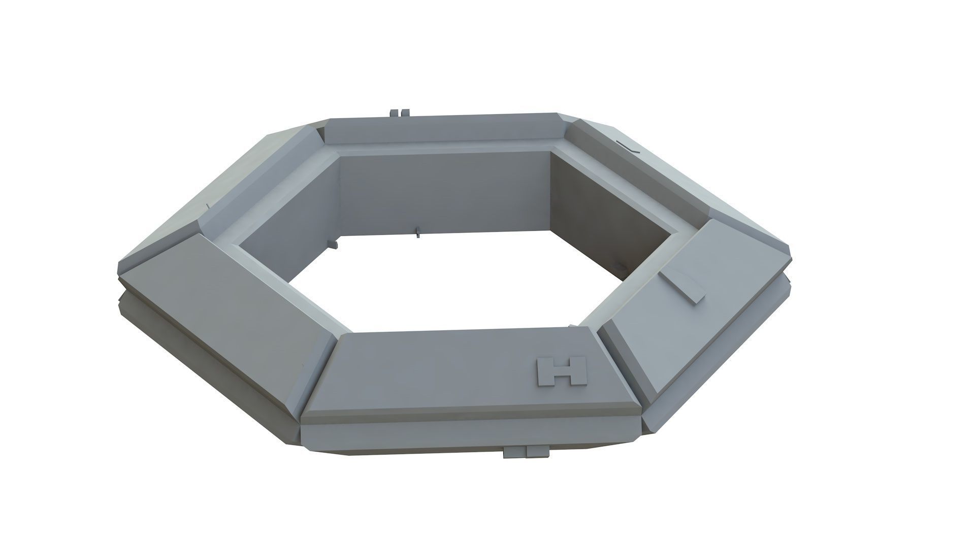 Sci Fi Object No 3917 Low Poly Low-poly 3D model_9