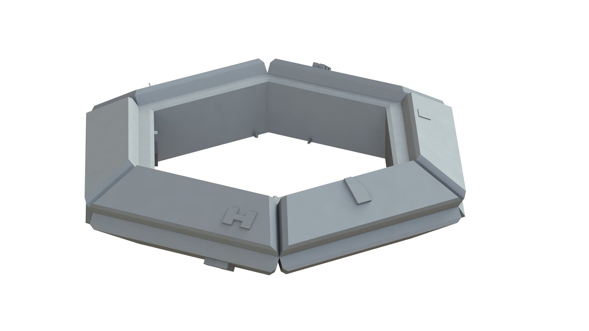 Sci Fi Object No 3917 Low Poly Low-poly 3D model_7