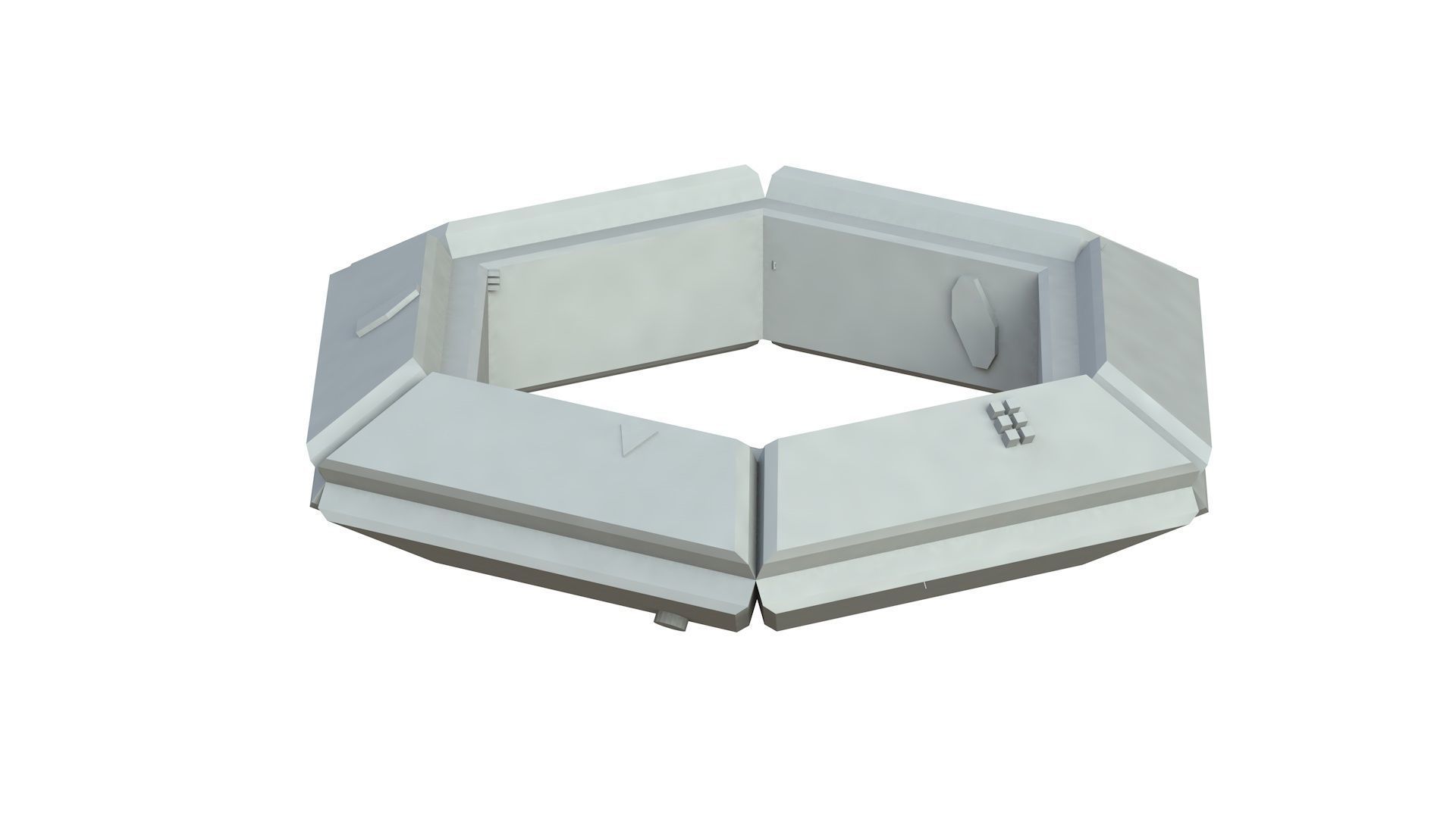 Sci Fi Object No 3917 Low Poly Low-poly 3D model_2