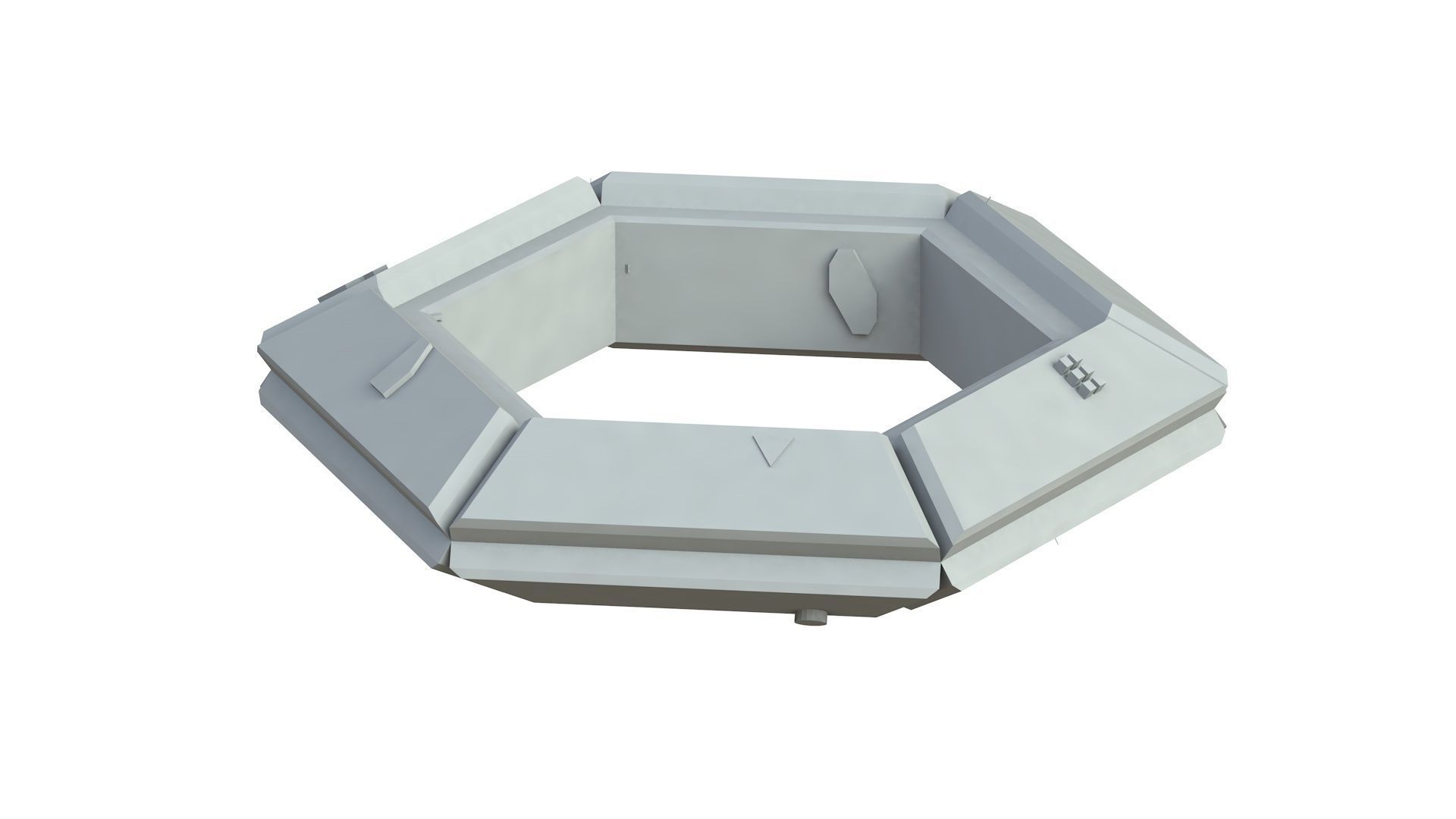 Sci Fi Object No 3917 Low Poly Low-poly 3D model_3