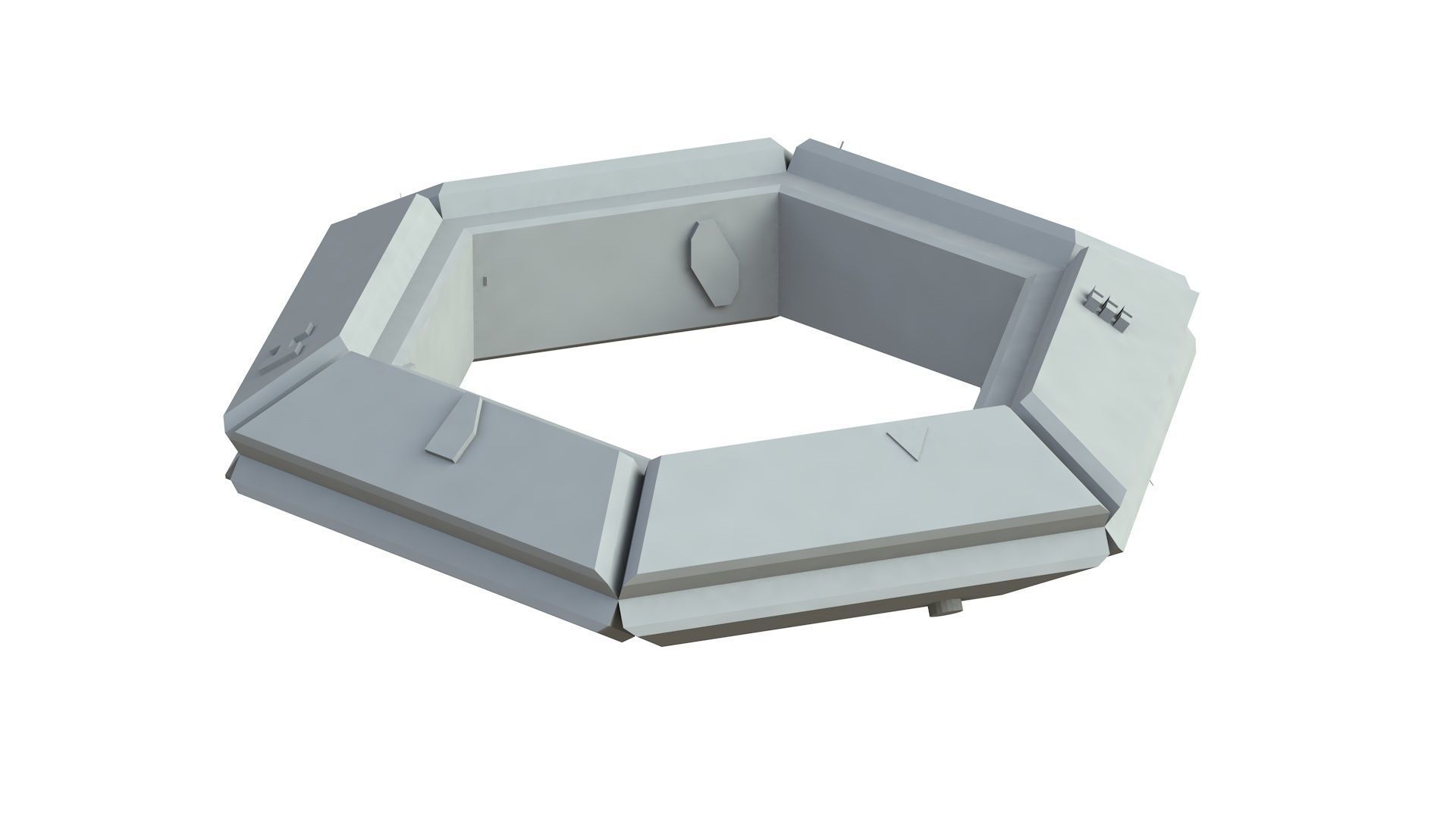 Sci Fi Object No 3917 Low Poly Low-poly 3D model_4