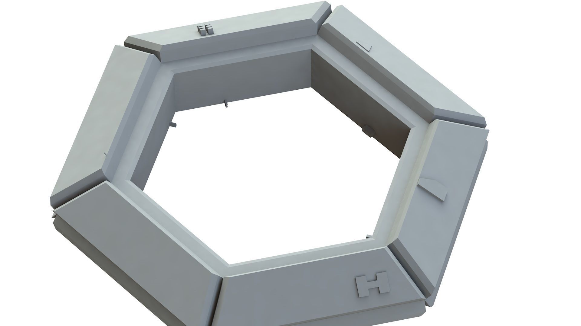 Sci Fi Object No 3917 Low Poly Low-poly 3D model_11