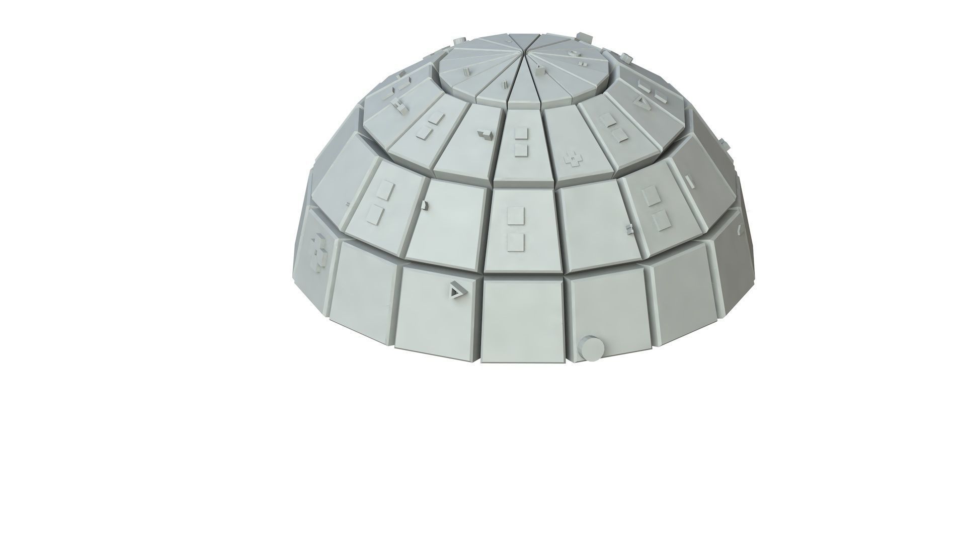 Sci Fi Object No 3836 Low Poly Low-poly 3D model_1