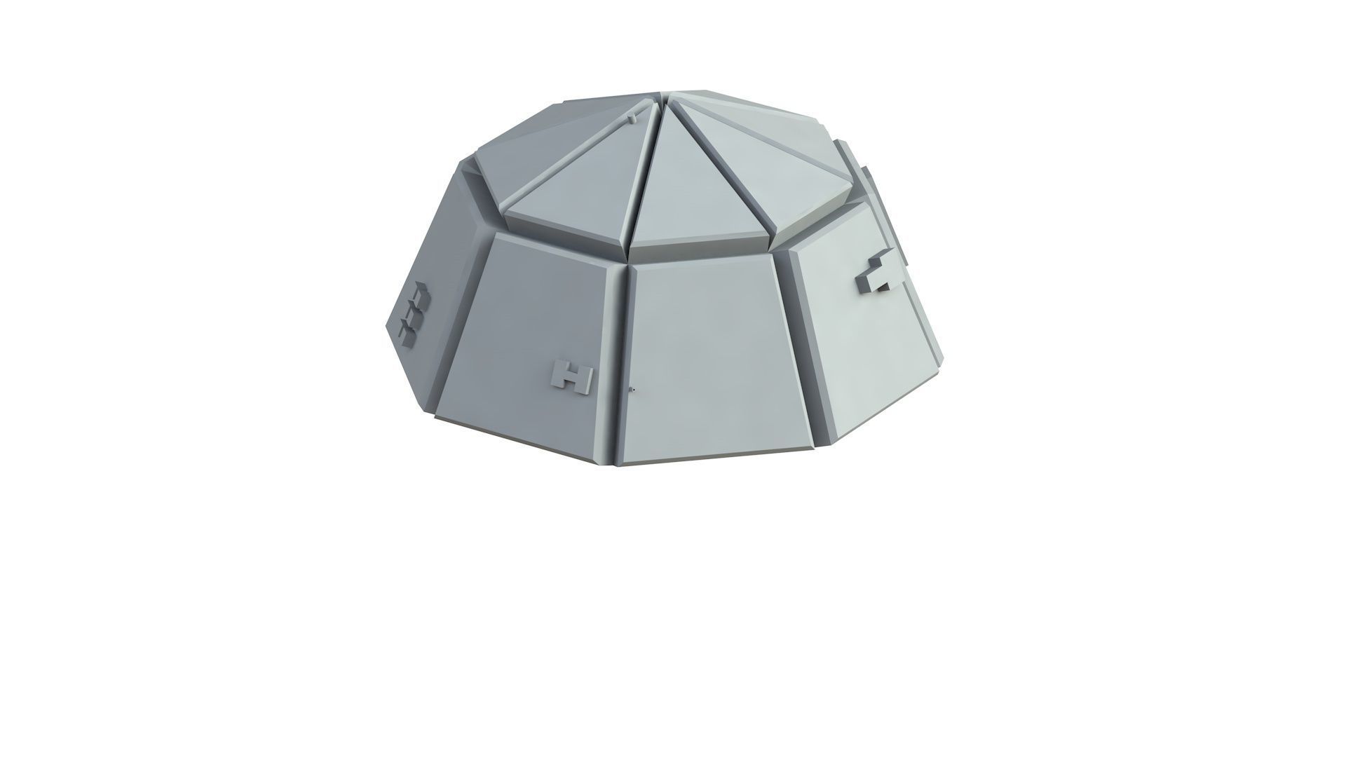 Sci Fi Object No 3712 Low Poly Low-poly 3D model_4