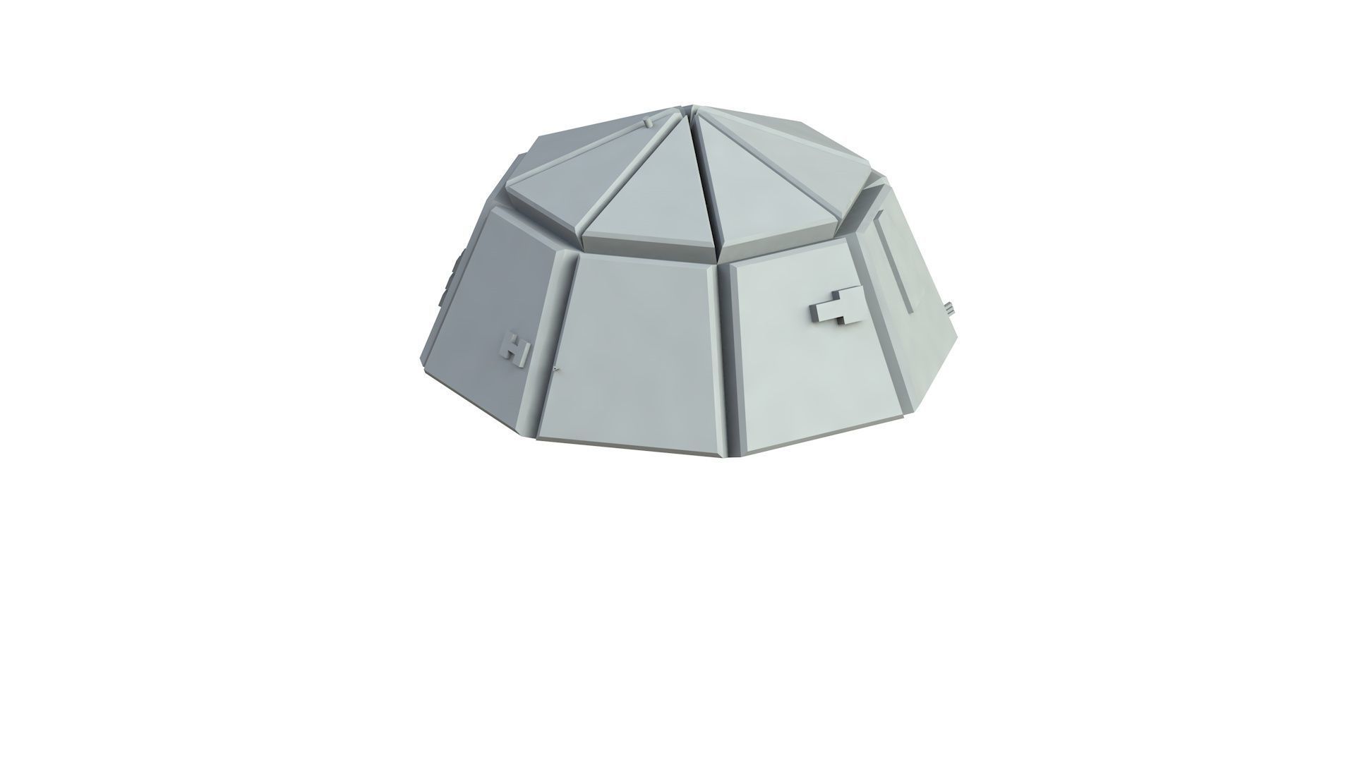 Sci Fi Object No 3712 Low Poly Low-poly 3D model_3
