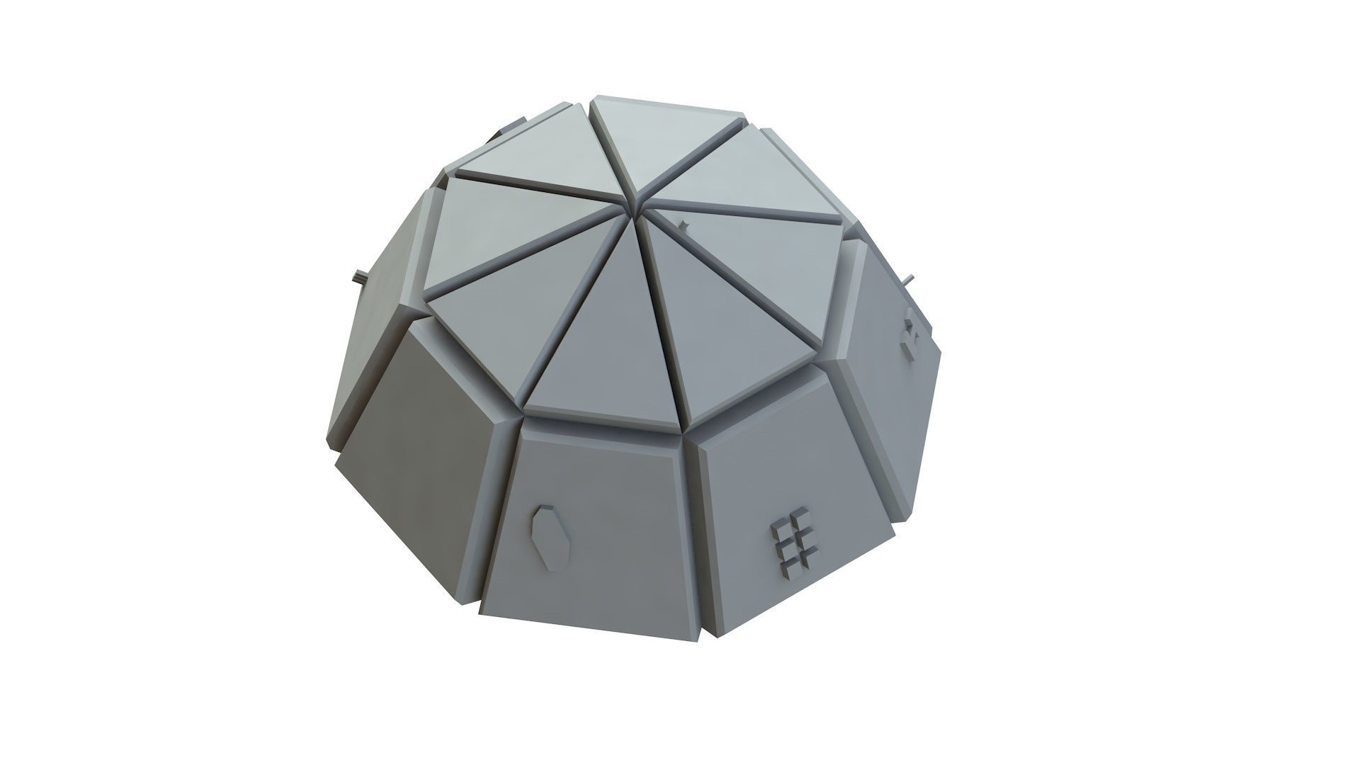 Sci Fi Object No 3712 Low Poly Low-poly 3D model_11