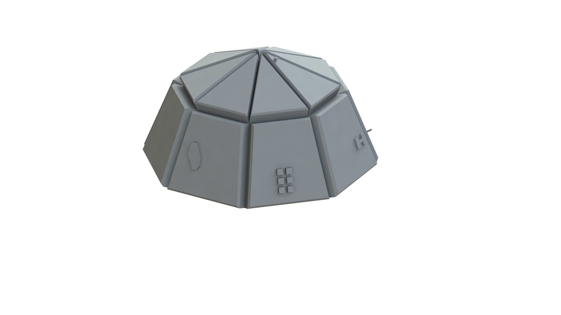 Sci Fi Object No 3712 Low Poly Low-poly 3D model_8