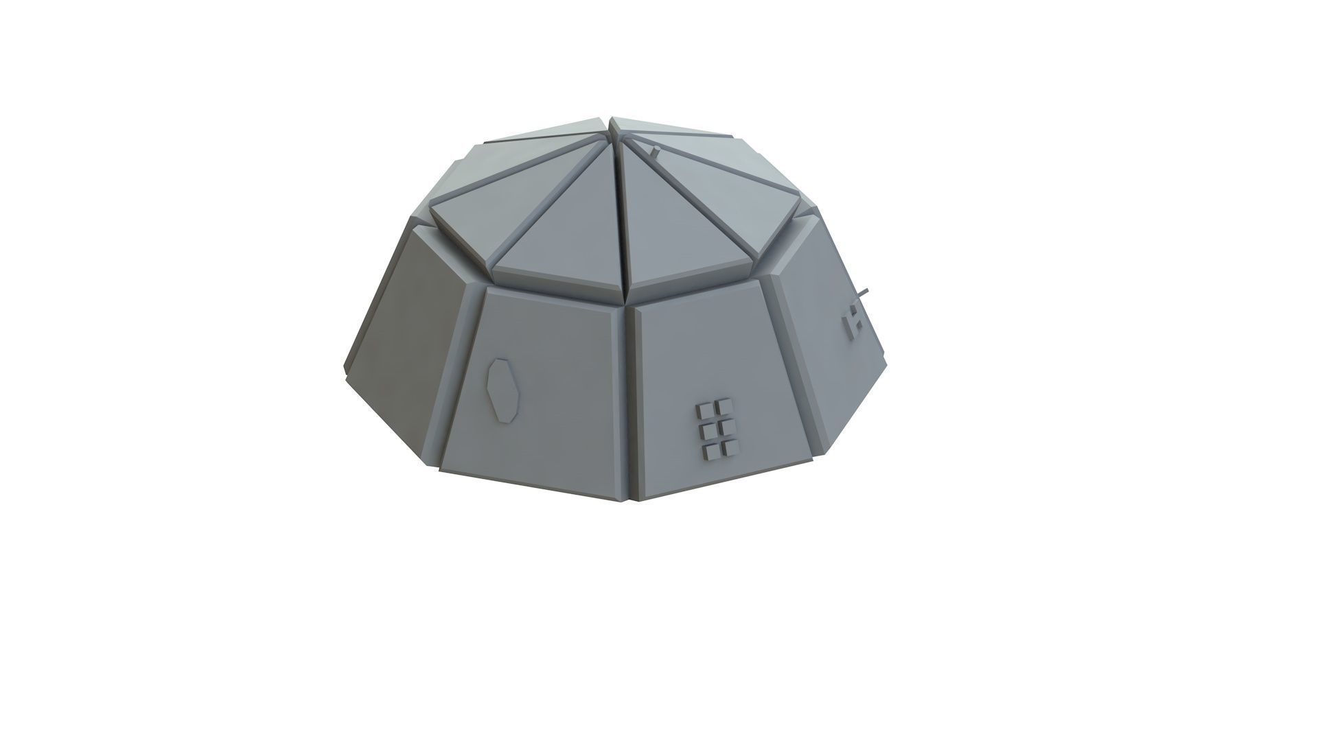 Sci Fi Object No 3712 Low Poly Low-poly 3D model_9