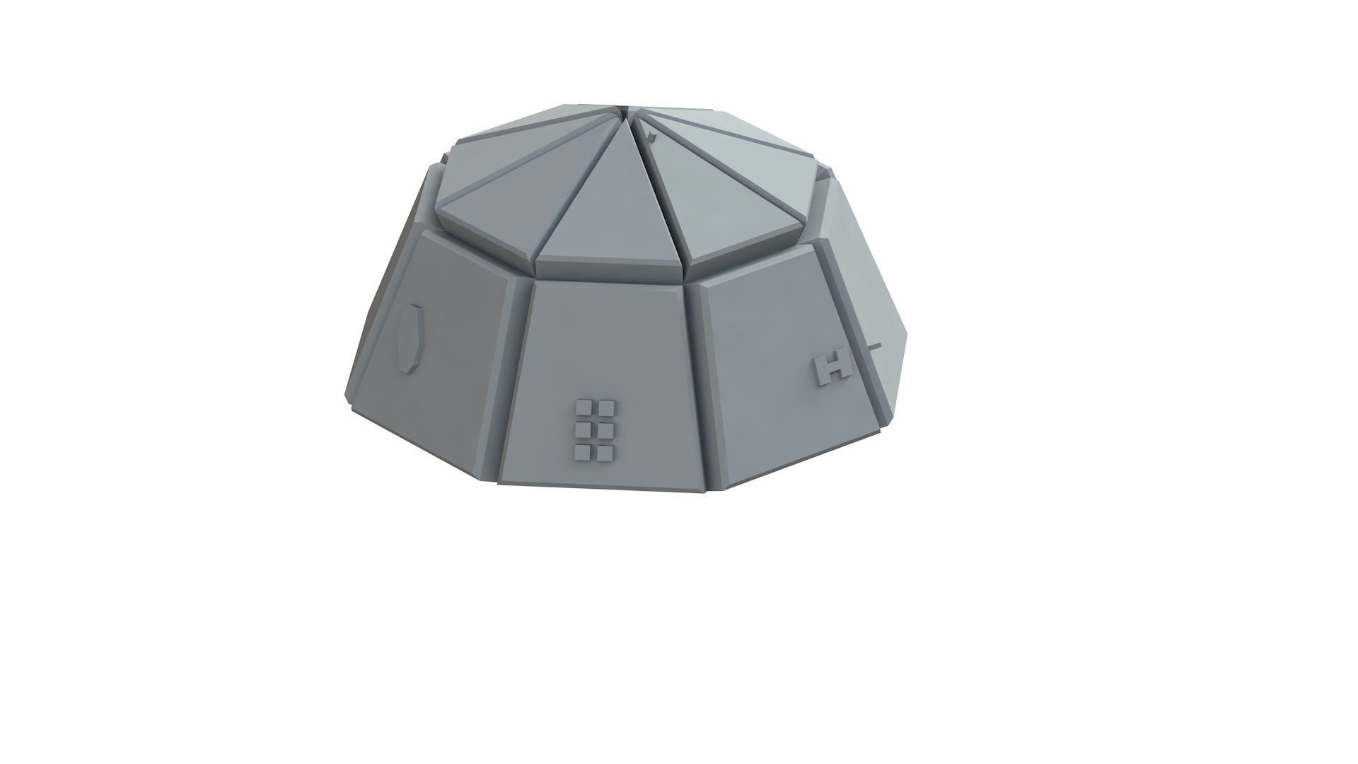 Sci Fi Object No 3712 Low Poly Low-poly 3D model_7