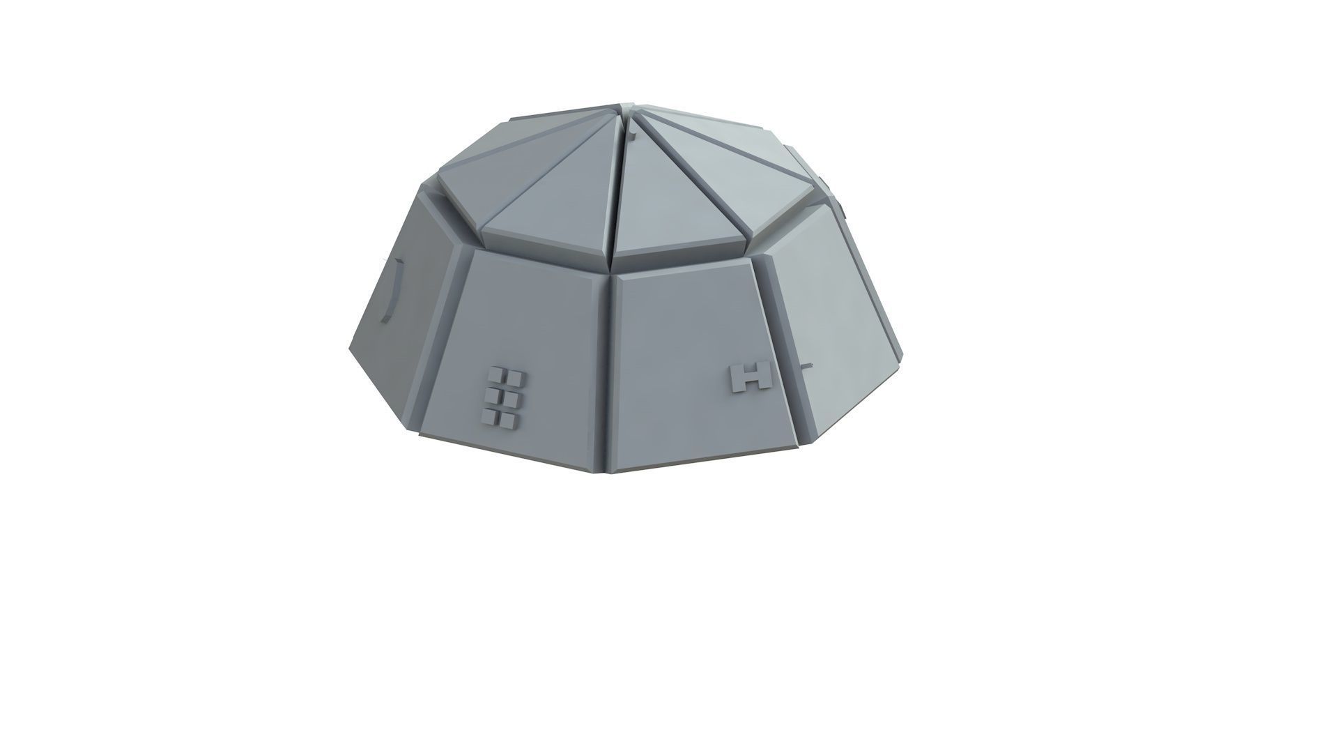 Sci Fi Object No 3712 Low Poly Low-poly 3D model_6