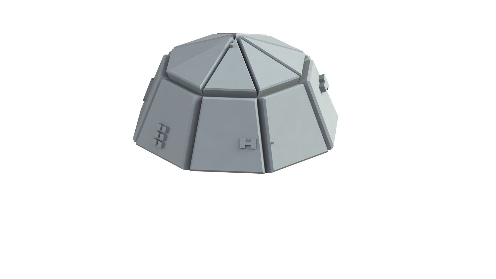 Sci Fi Object No 3712 Low Poly Low-poly 3D model_5