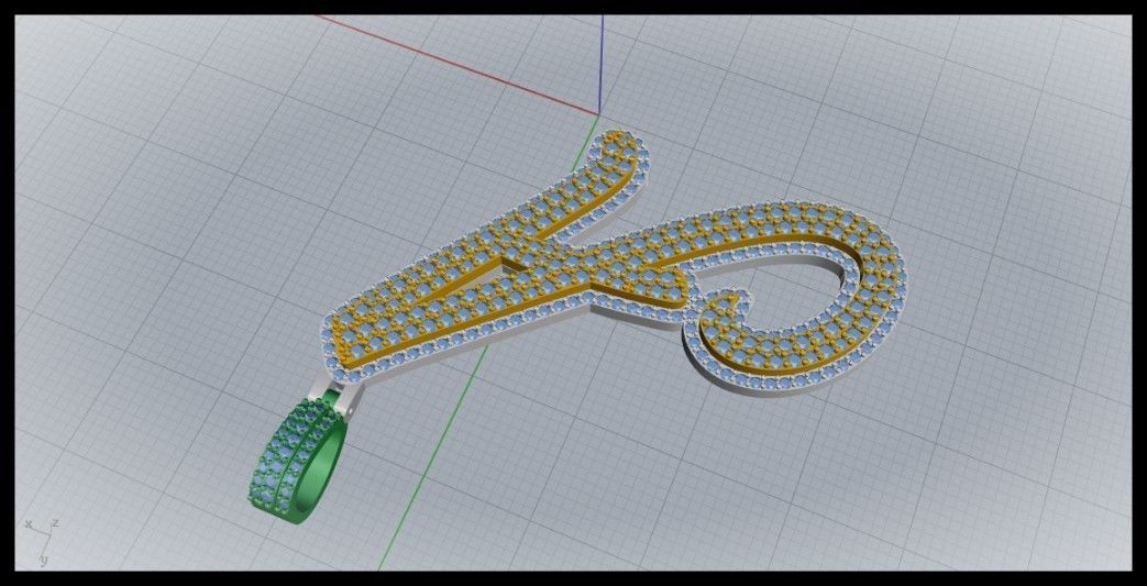 A DOUBLE CURVED FONT  3D print model_5