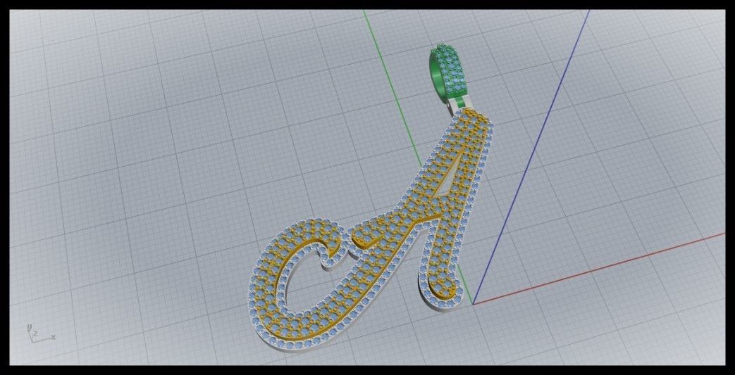 A DOUBLE CURVED FONT  3D print model_1