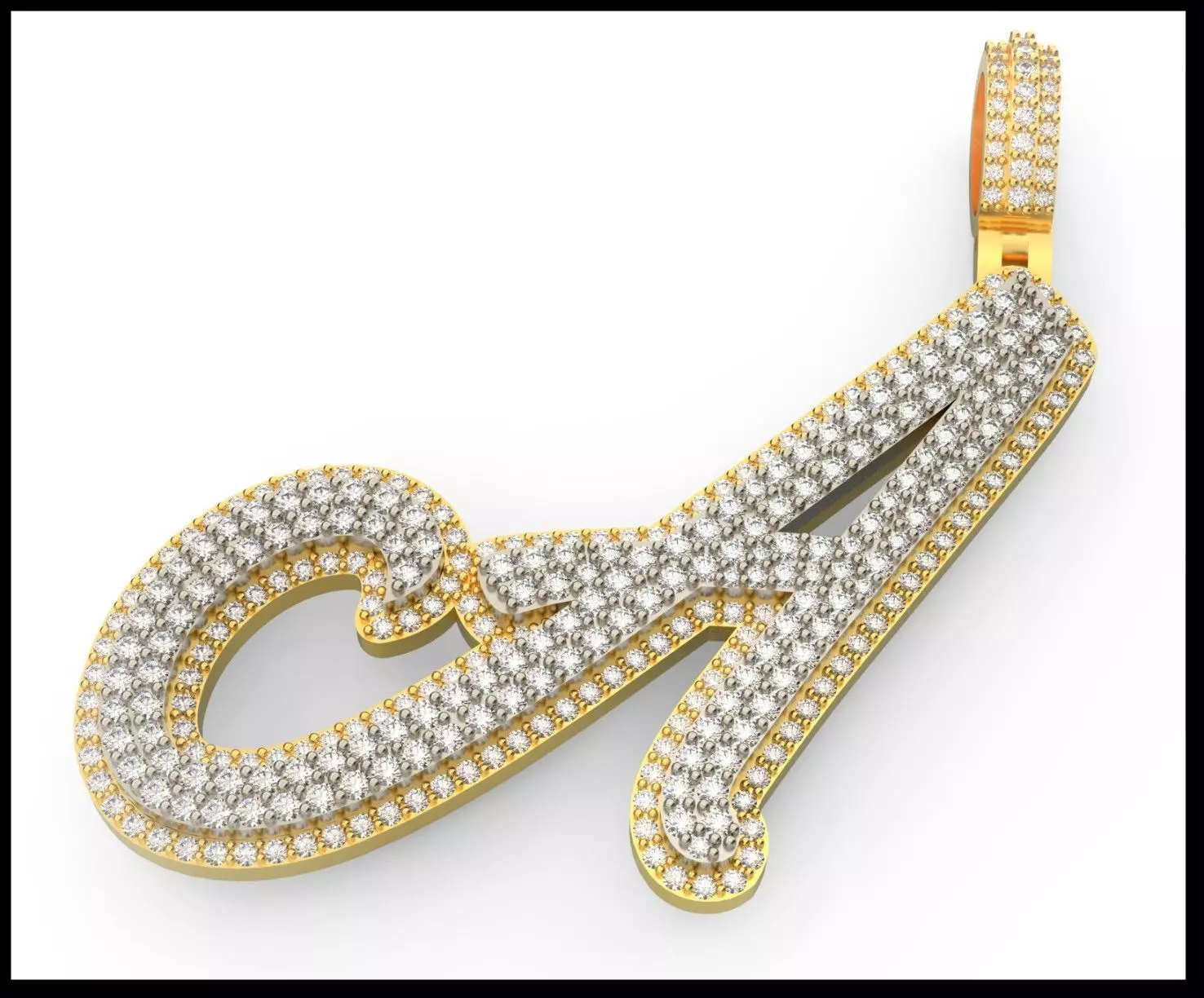 A DOUBLE CURVED FONT  3D print model_0