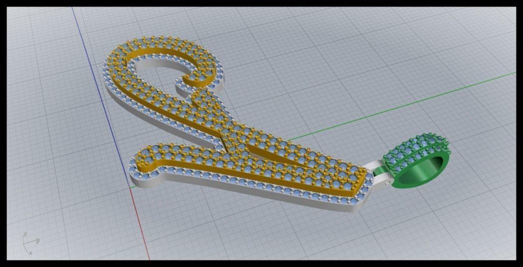 A DOUBLE CURVED FONT  3D print model_6