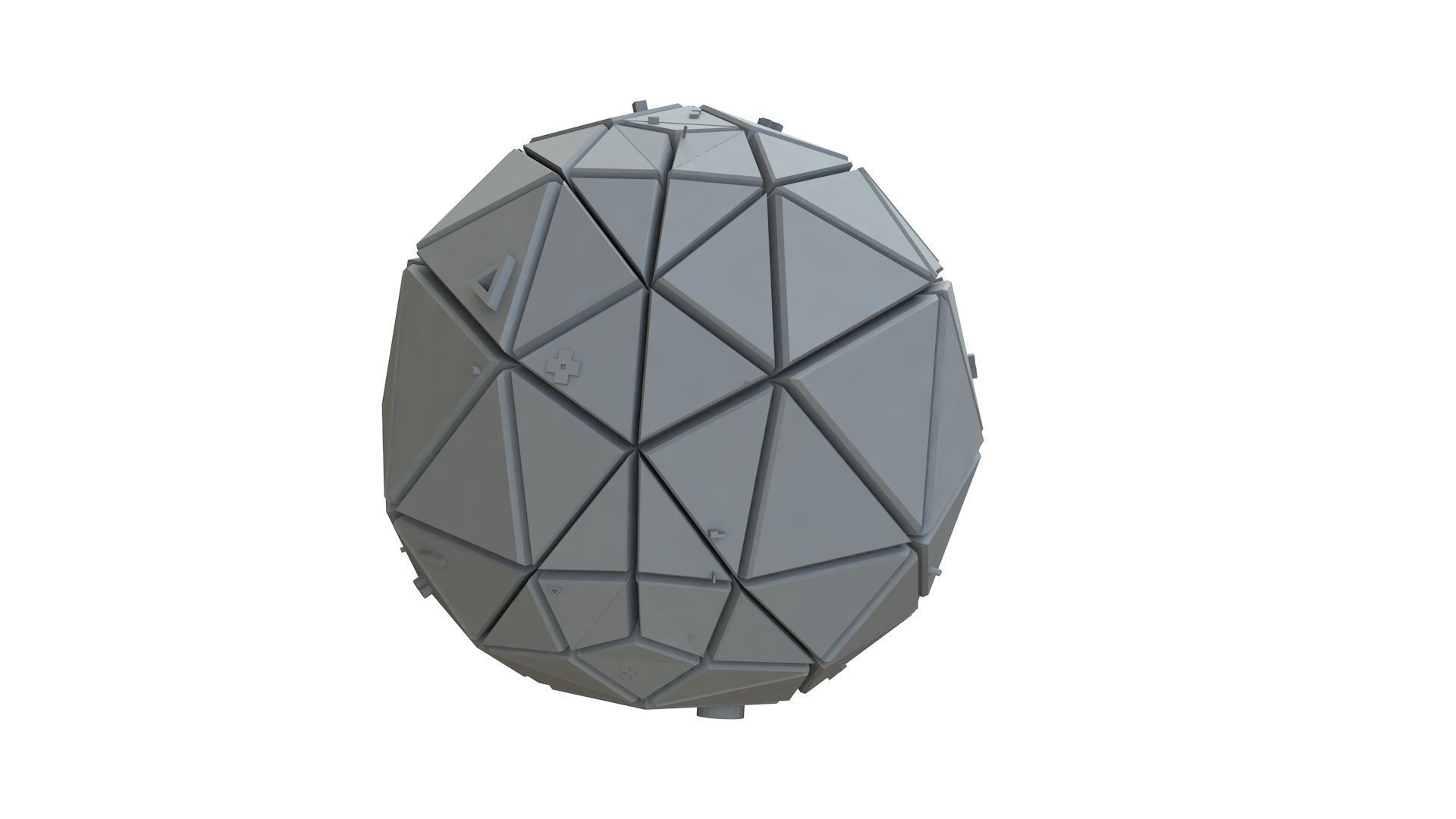 Sci Fi Object No 3566 Low Poly Low-poly 3D model_8